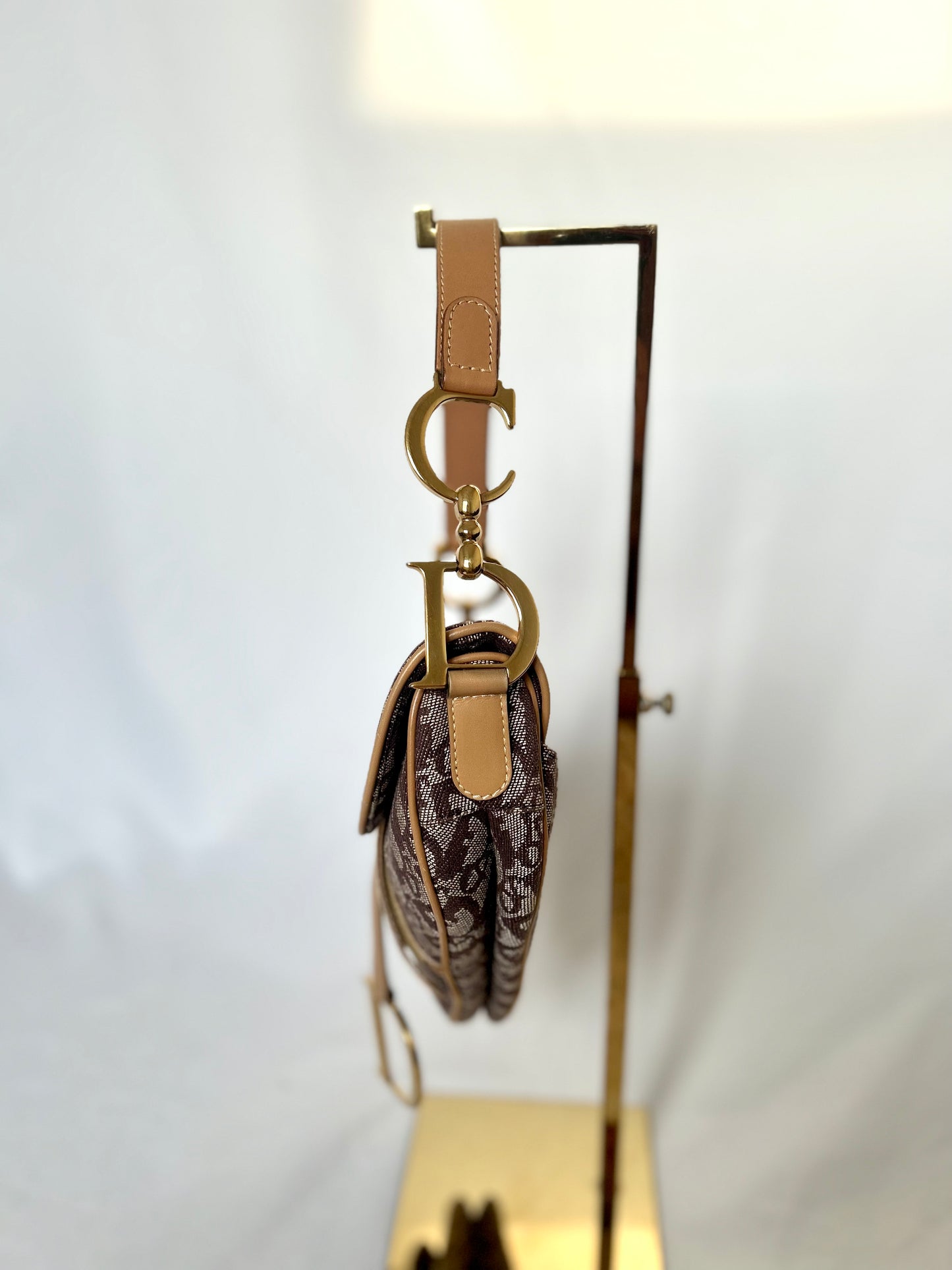 Dior Brown Oblique Monogram Saddle Bag