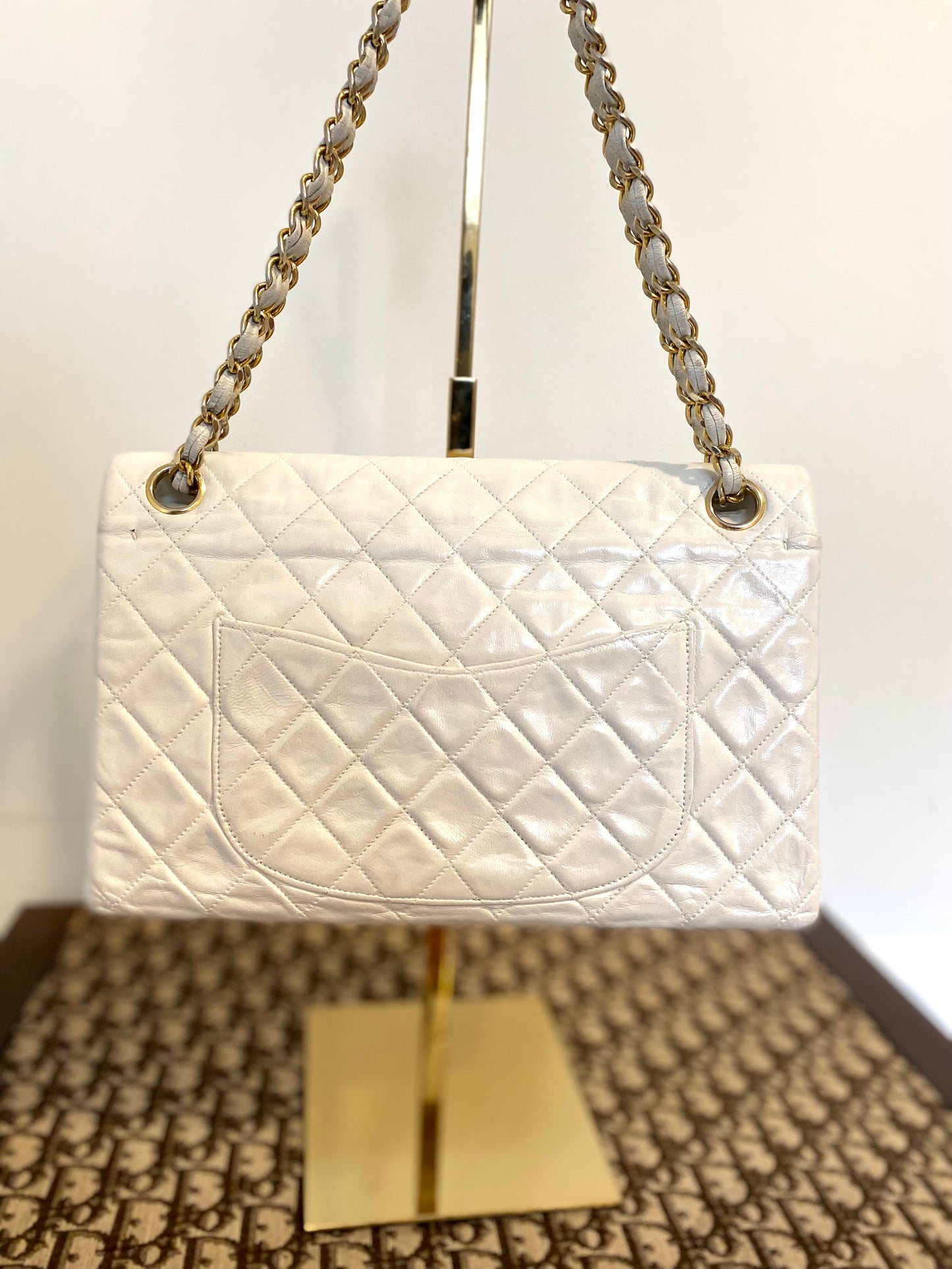 Chanel White Classic Double Flap