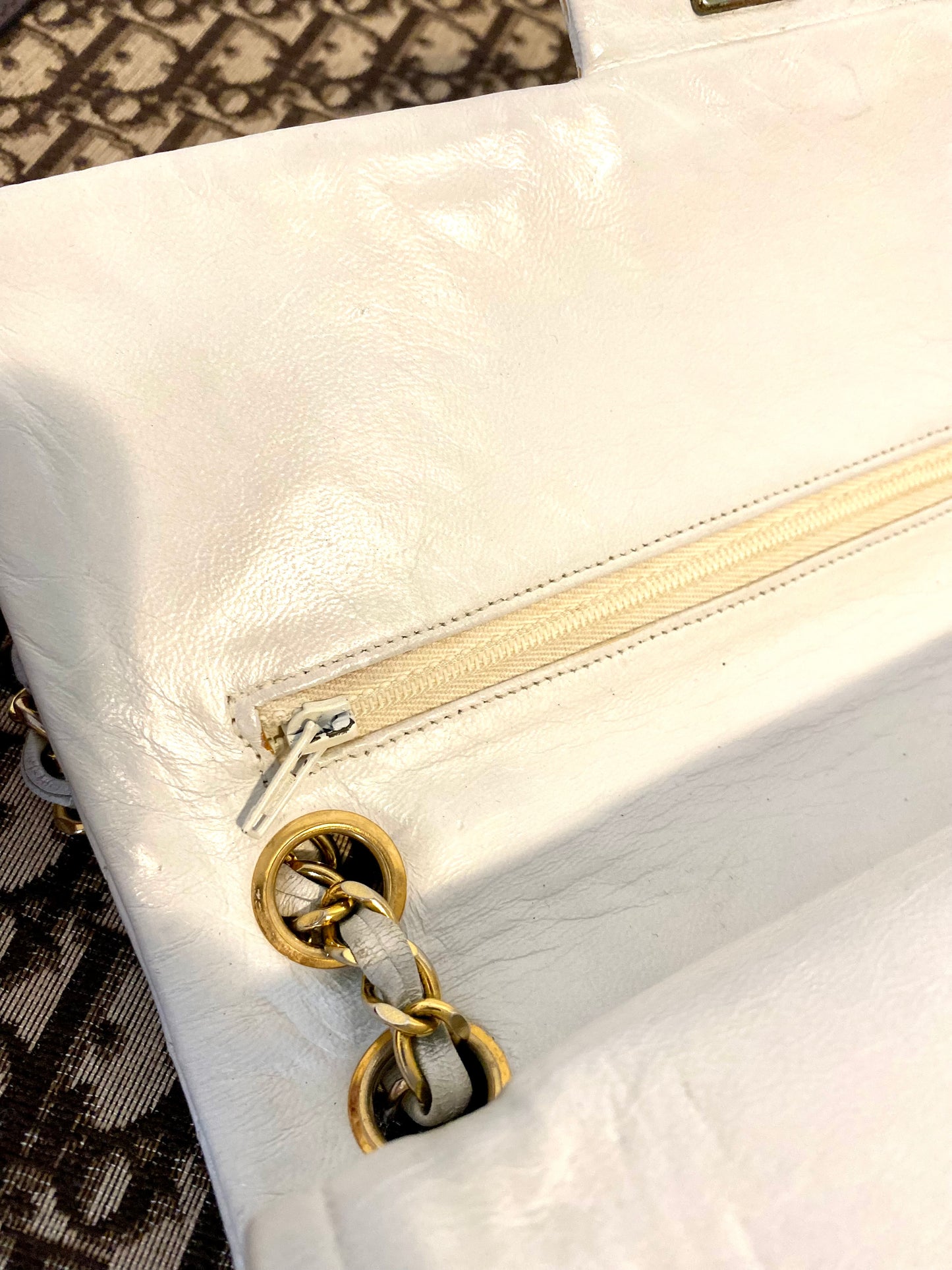 Chanel White Classic Double Flap