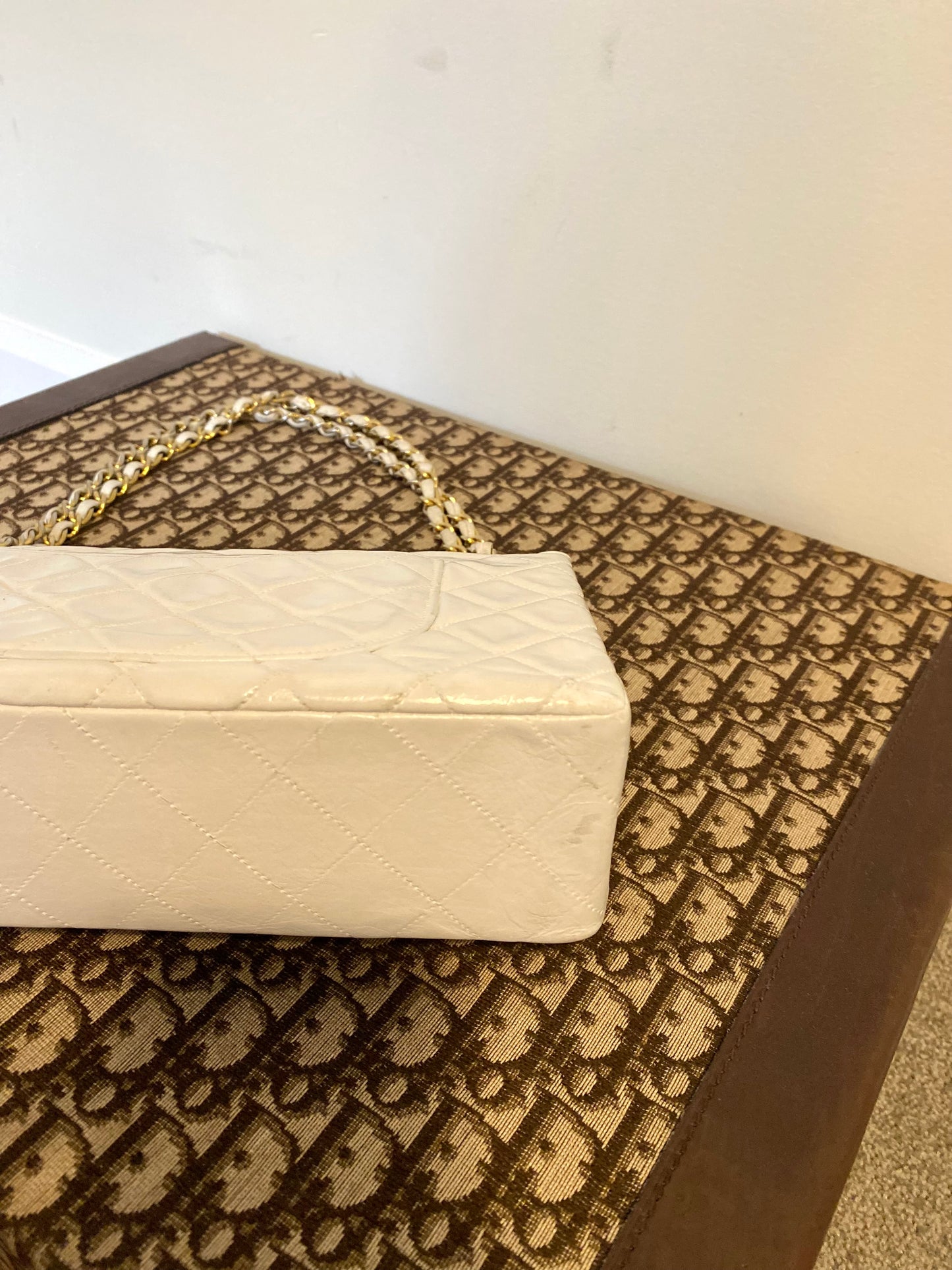 Chanel White Classic Double Flap