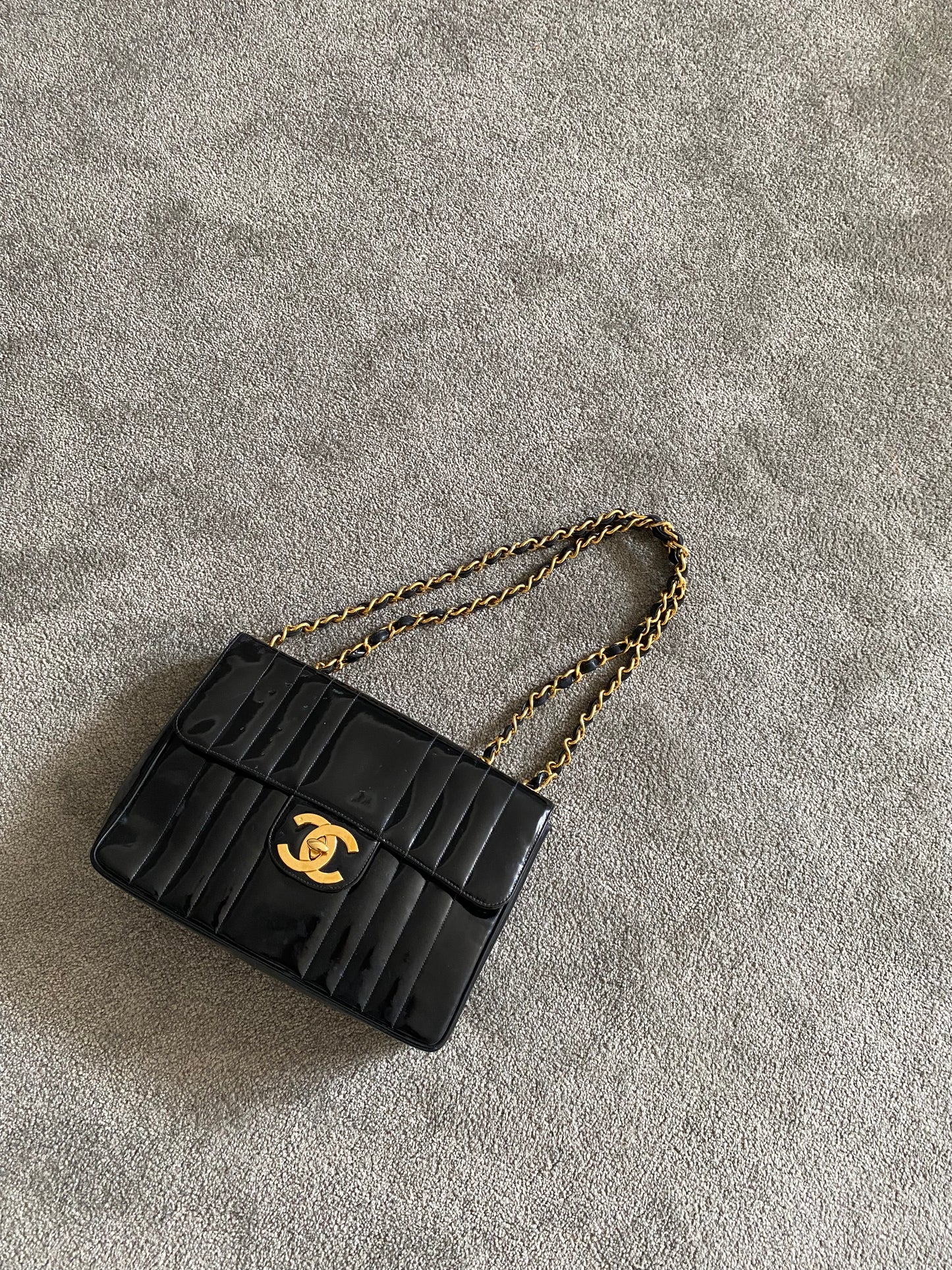 Chanel Patent Mademoiselle Jumbo