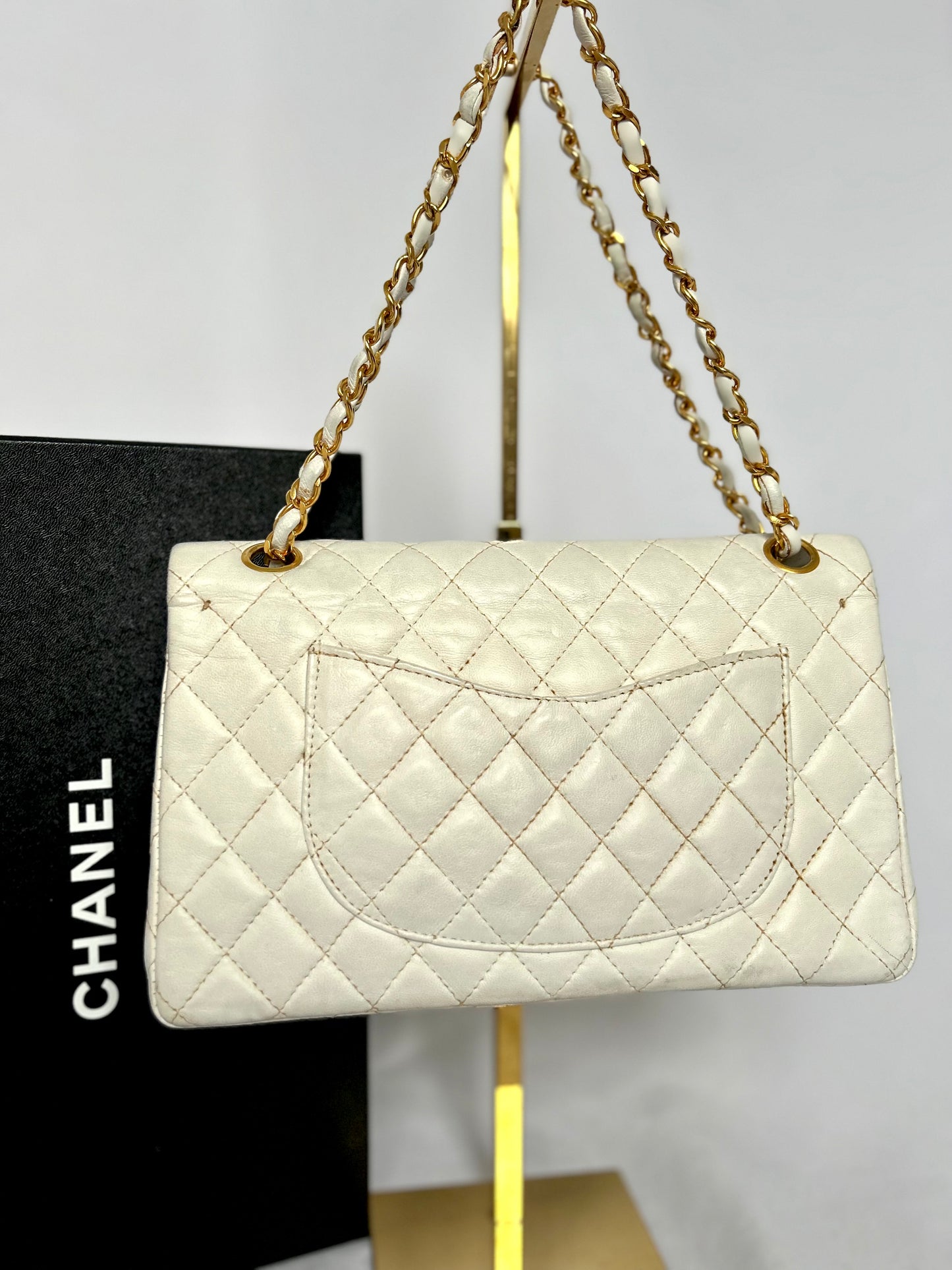 Chanel Vintage White Classic Flap