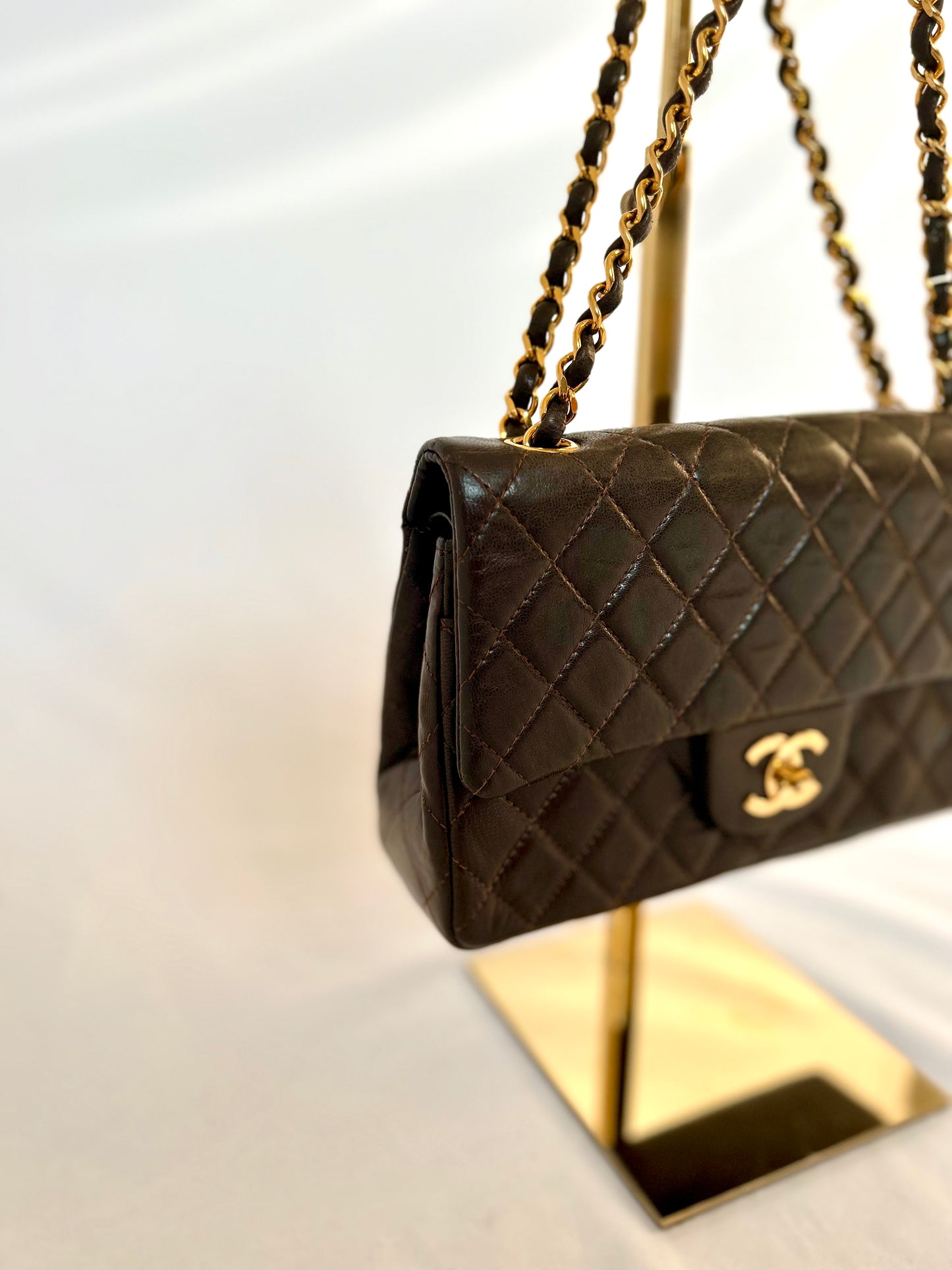 Chocolate Brown Chanel Classic Flap