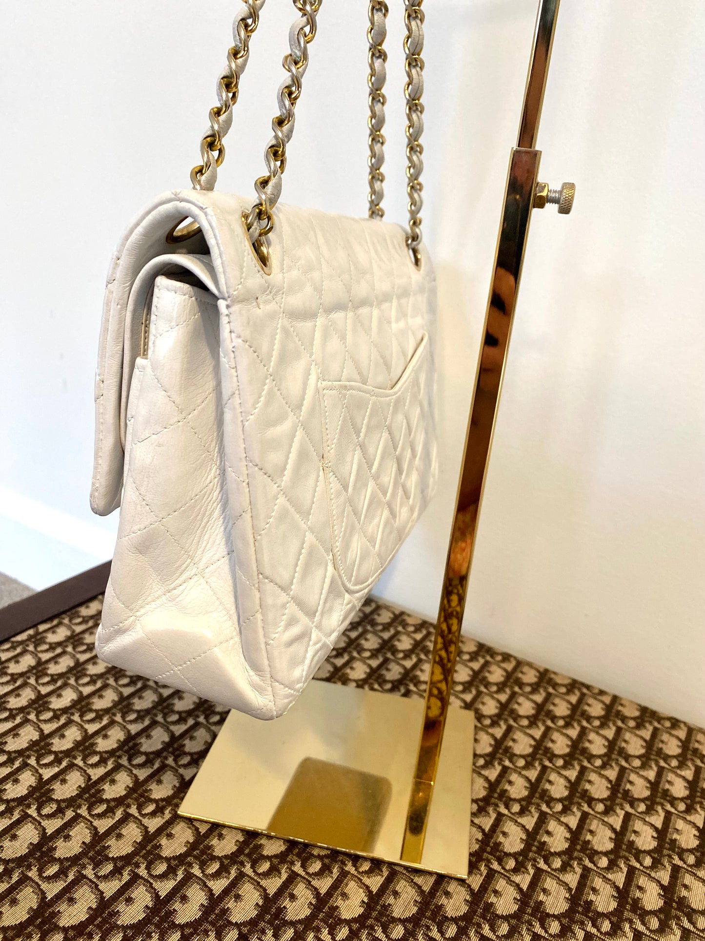 Chanel White Classic Double Flap