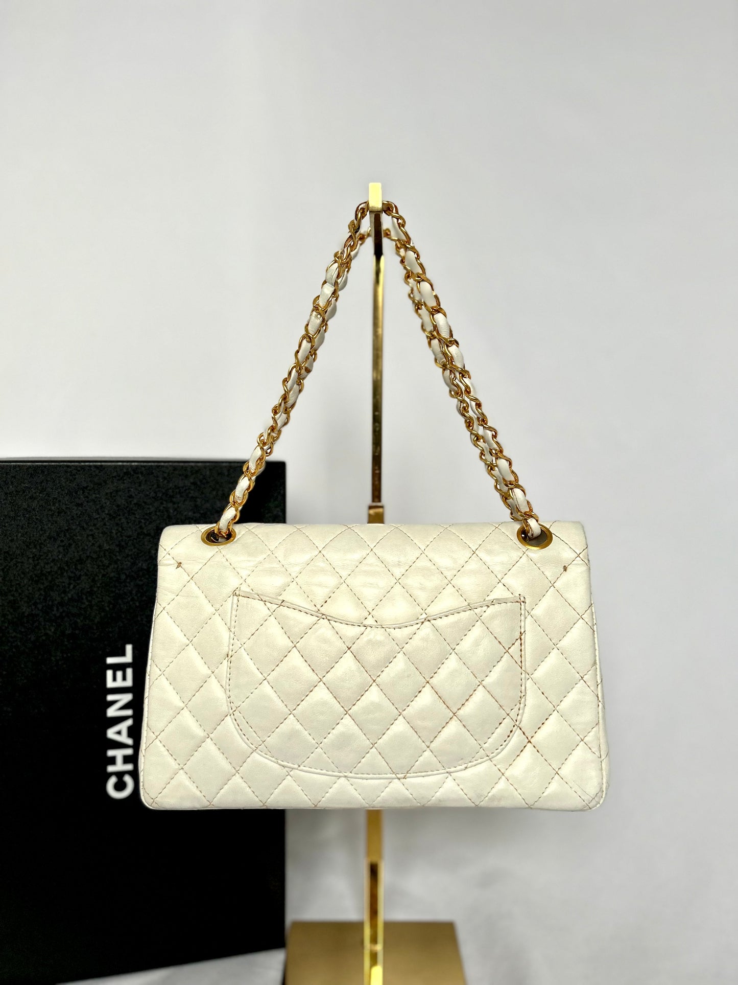 Chanel Vintage White Classic Flap