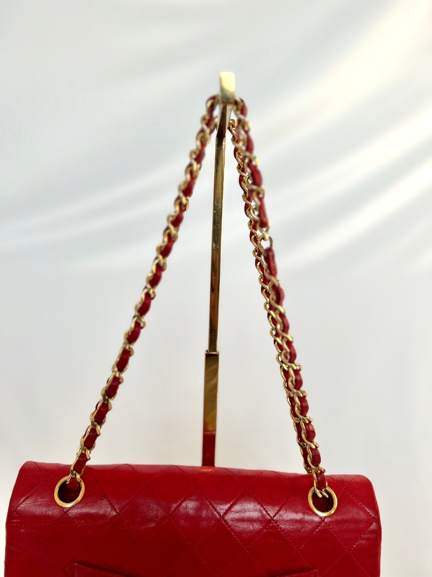 Red Chanel Classic Flap