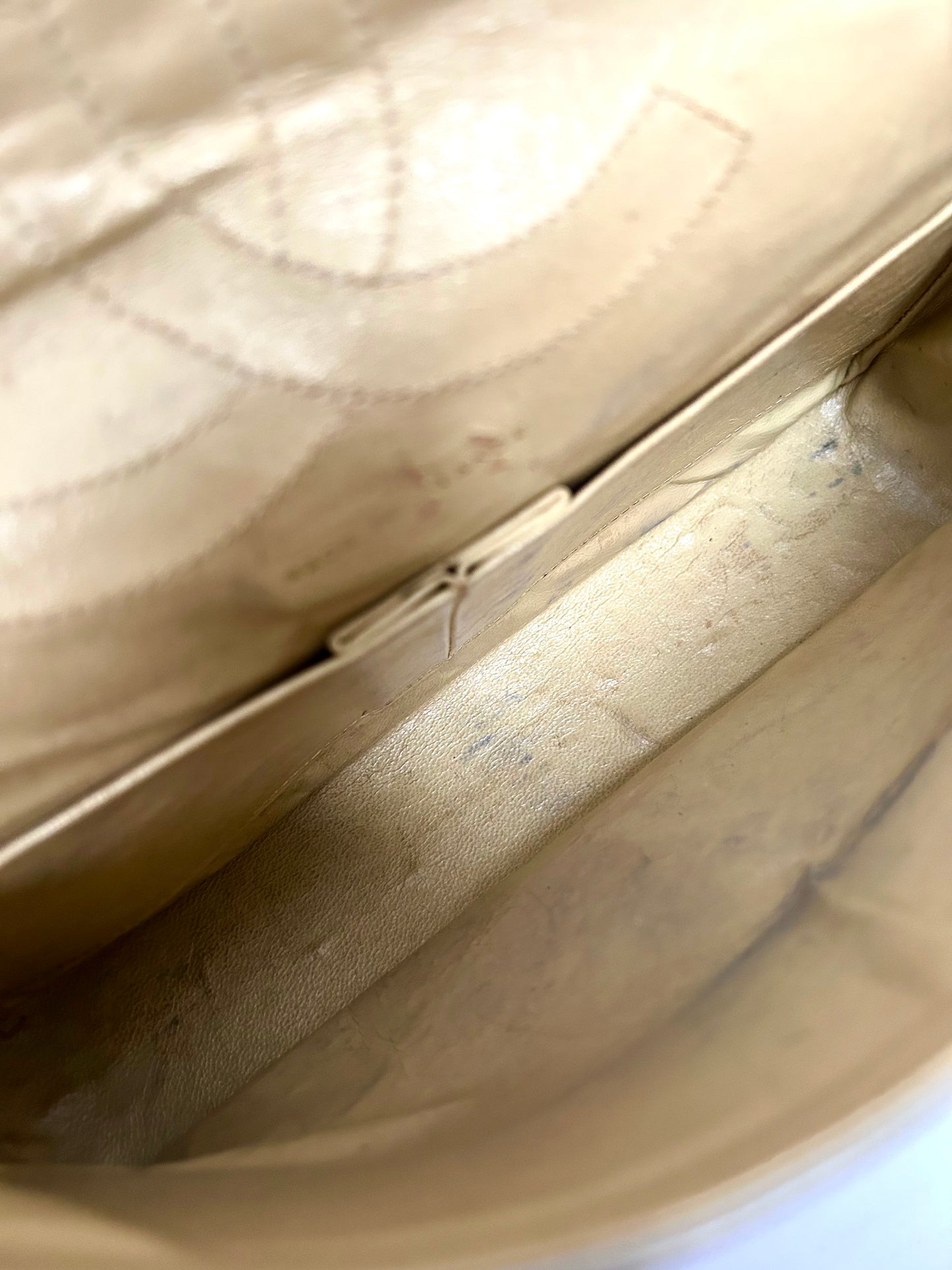 Beige Lambskin Medium Classic Flap