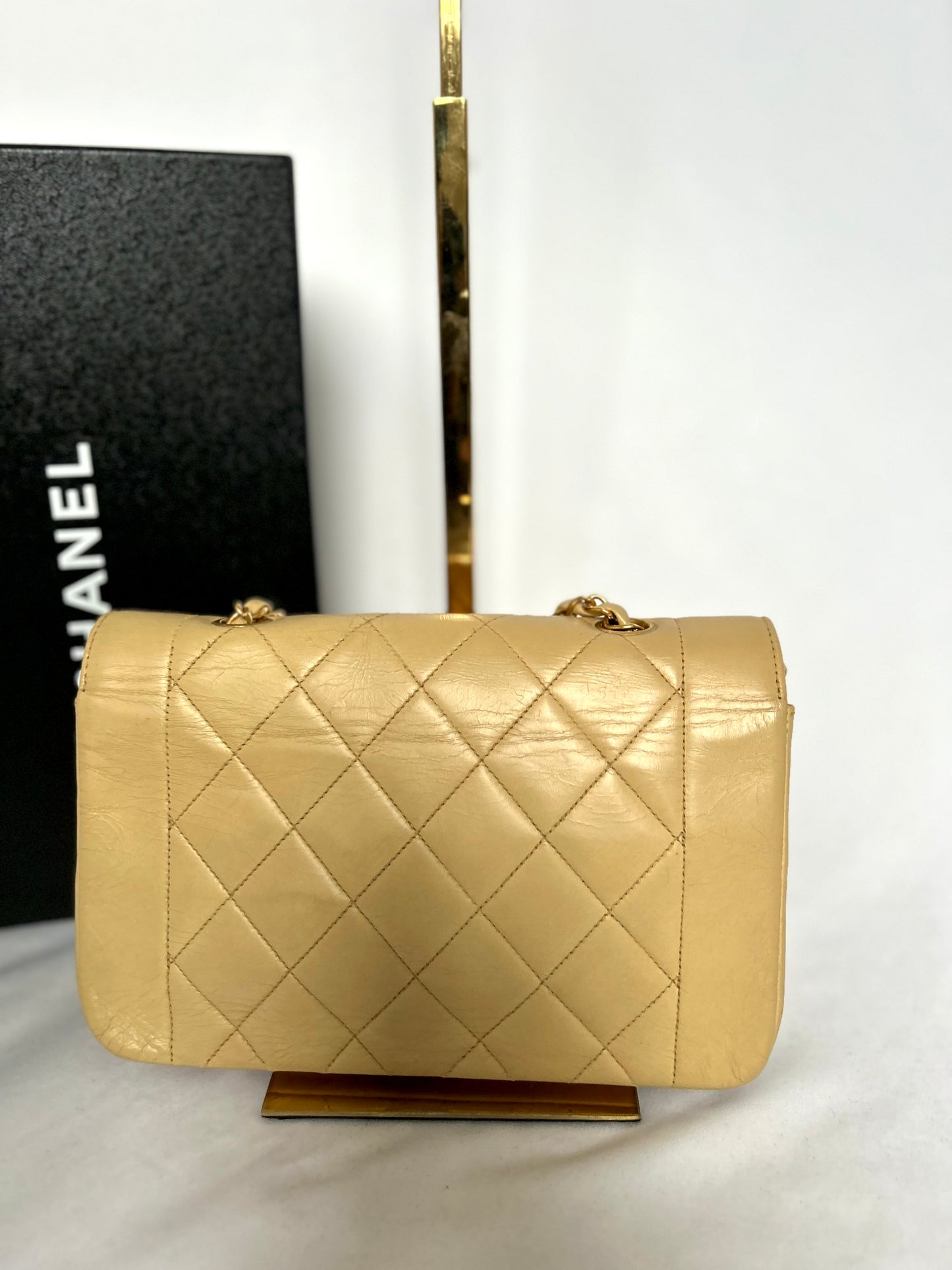 Vintage Chanel Beige Diana Small Flap Bag
