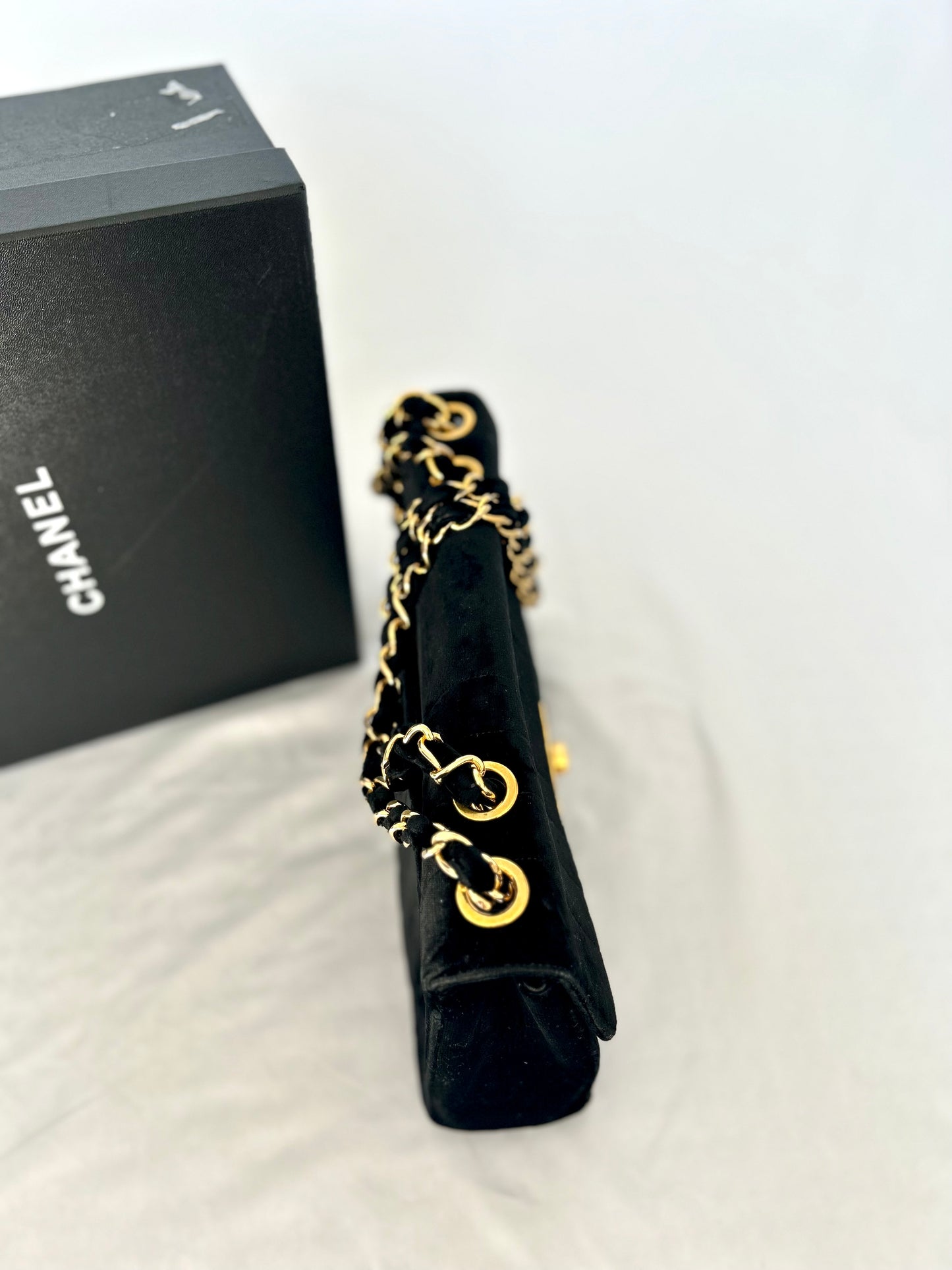 Chanel Velvet Velour Classic Jumbo 1994-1996