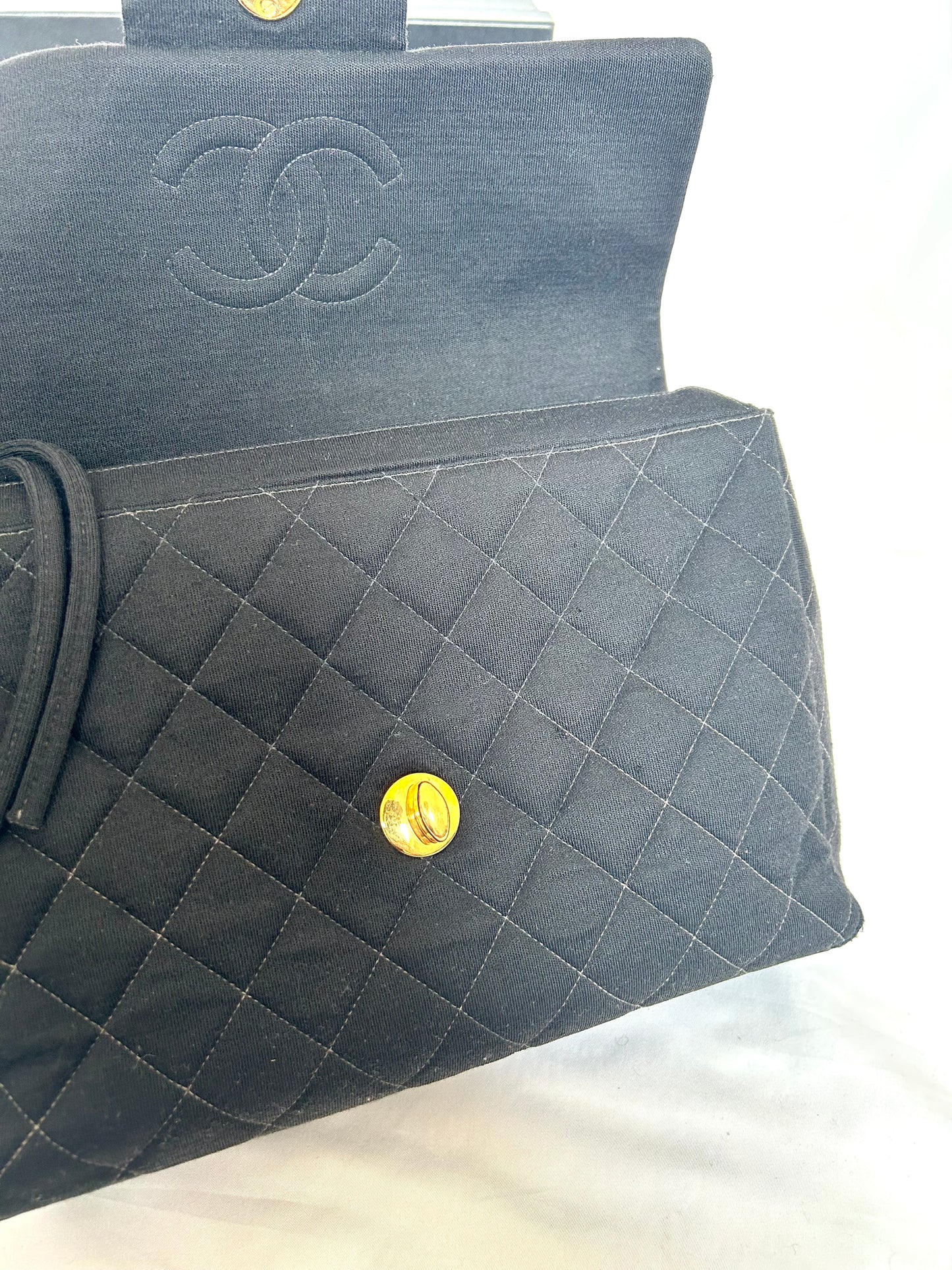 Chanel Black Jersey Backpack