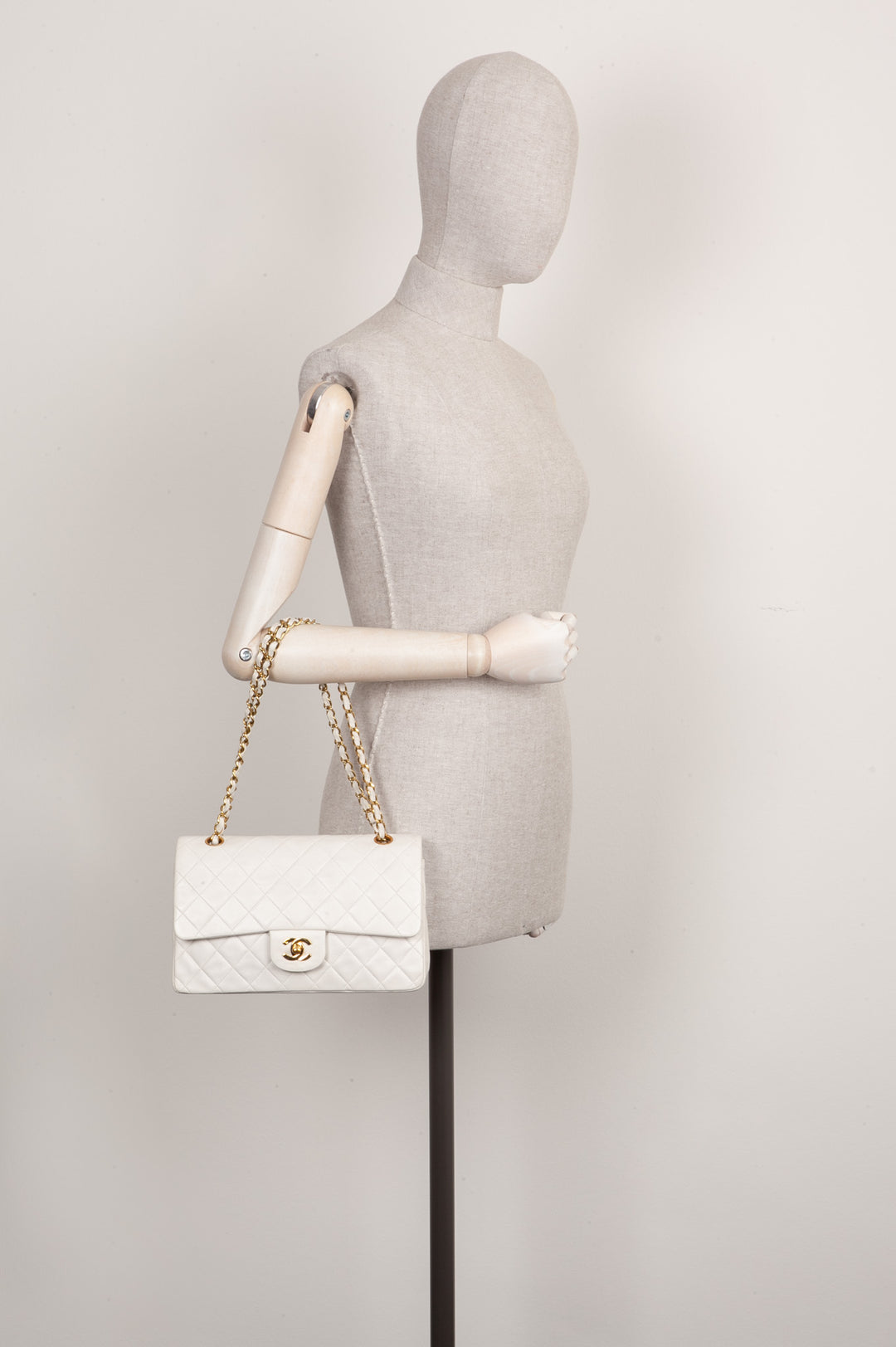 Chanel White Classic Double Flap