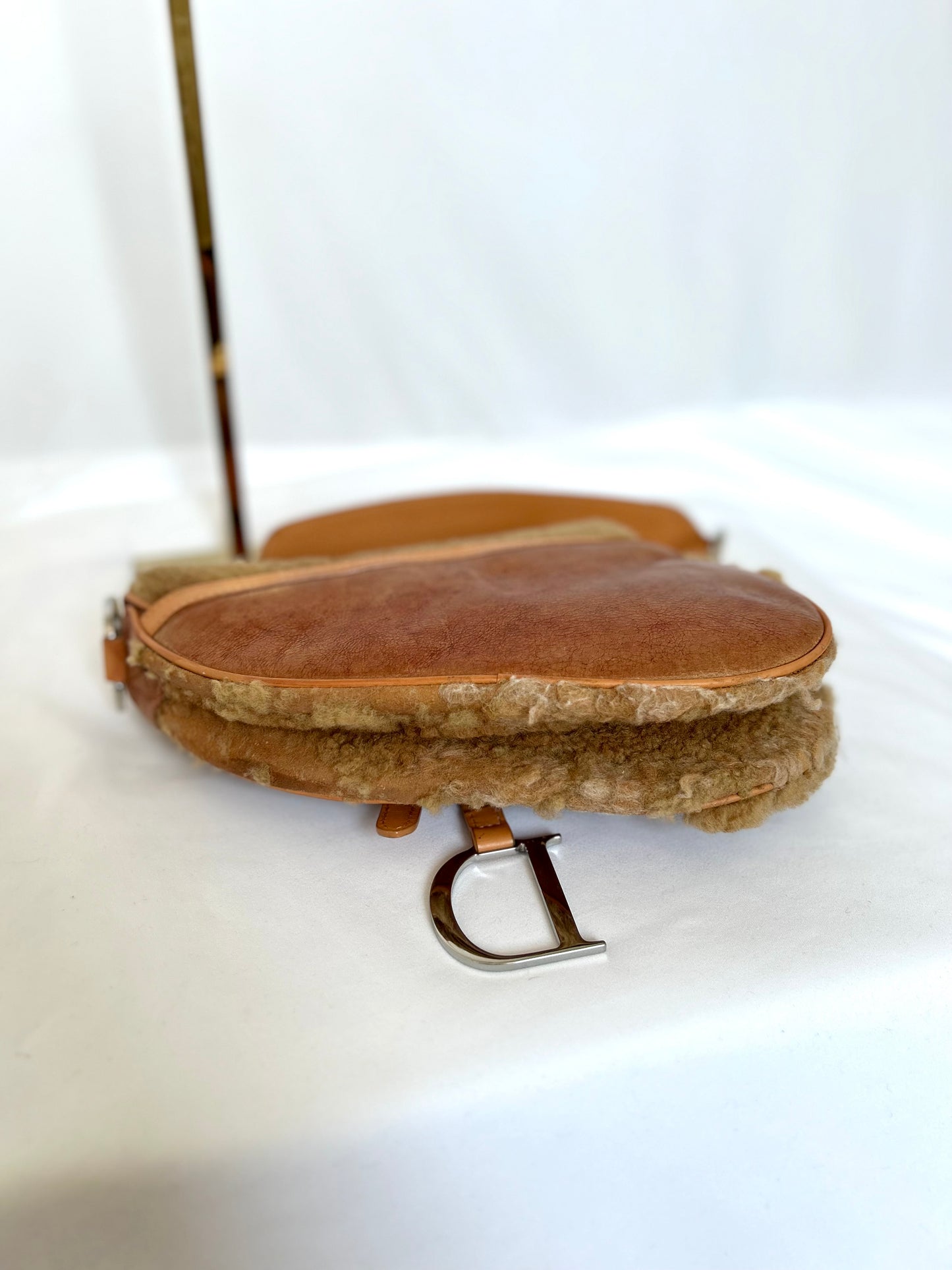 Dior Lamb Shearling Saddle Bag 2005 Flight Collection
