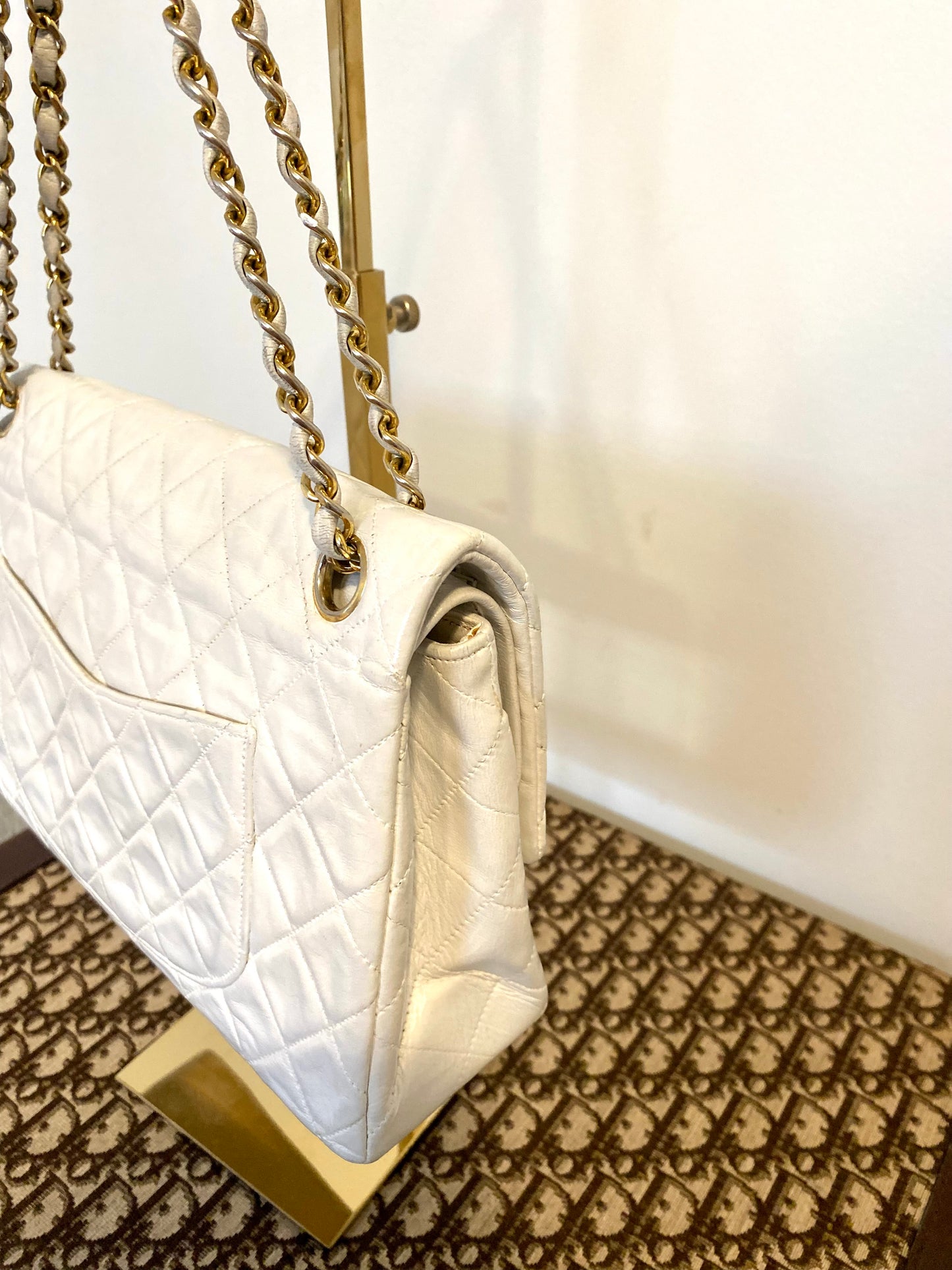 Chanel White Classic Double Flap