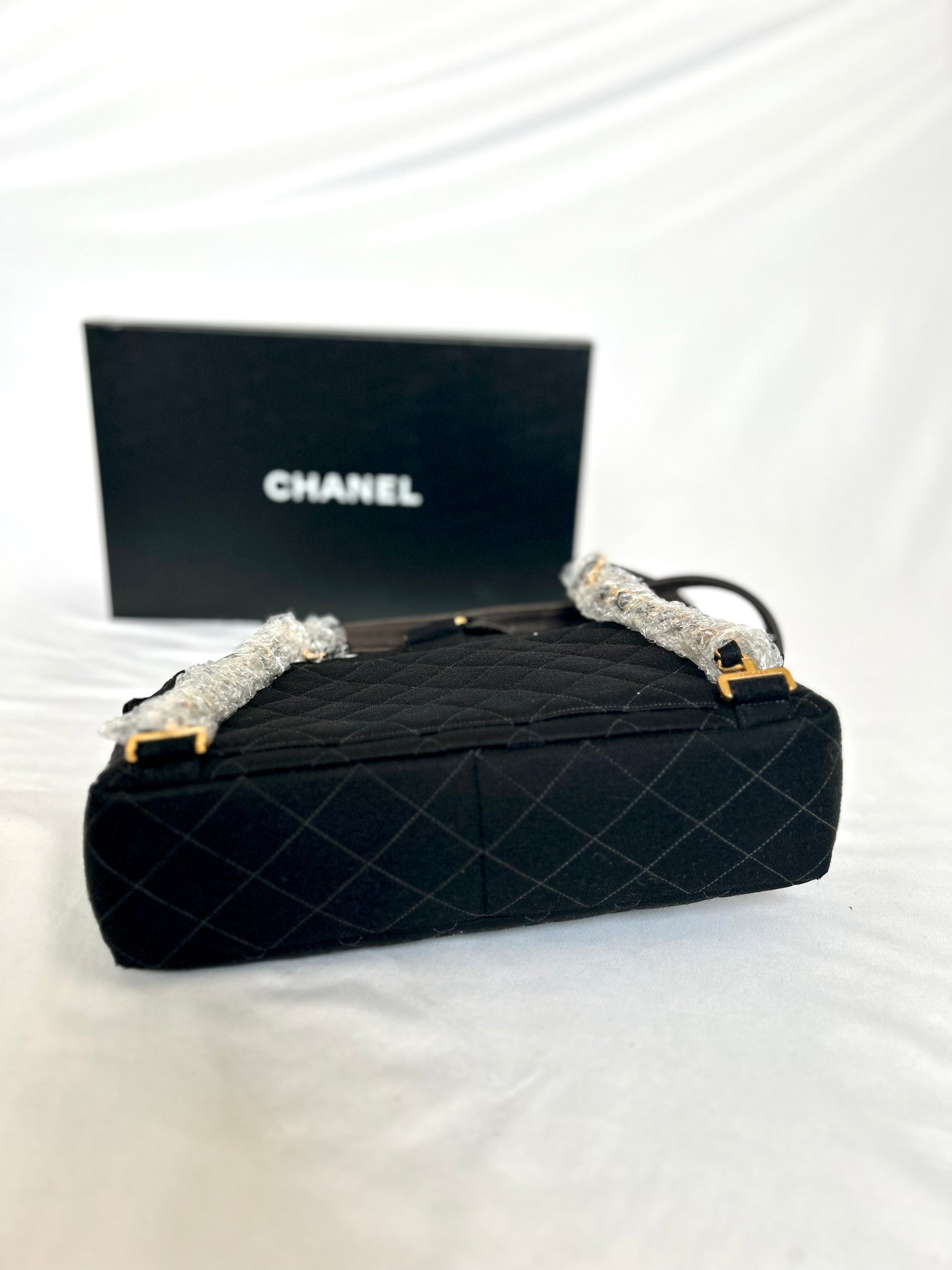 Chanel Black Jersey Backpack