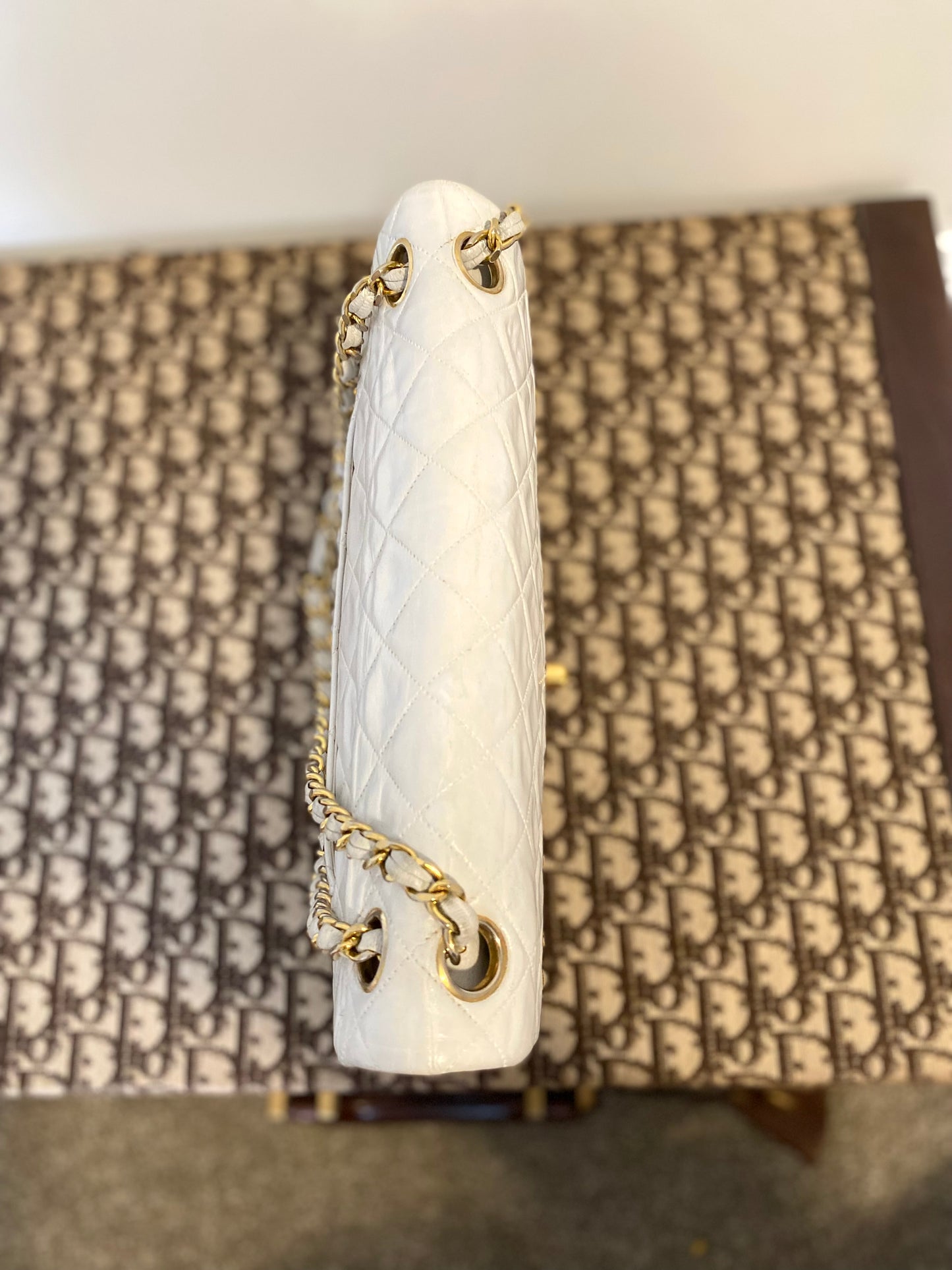 Chanel White Classic Double Flap