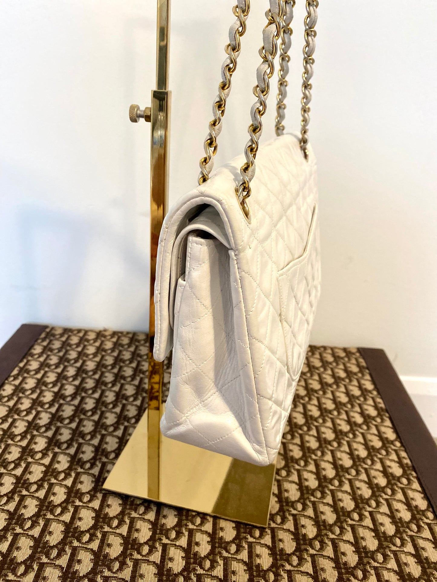 Chanel White Classic Double Flap