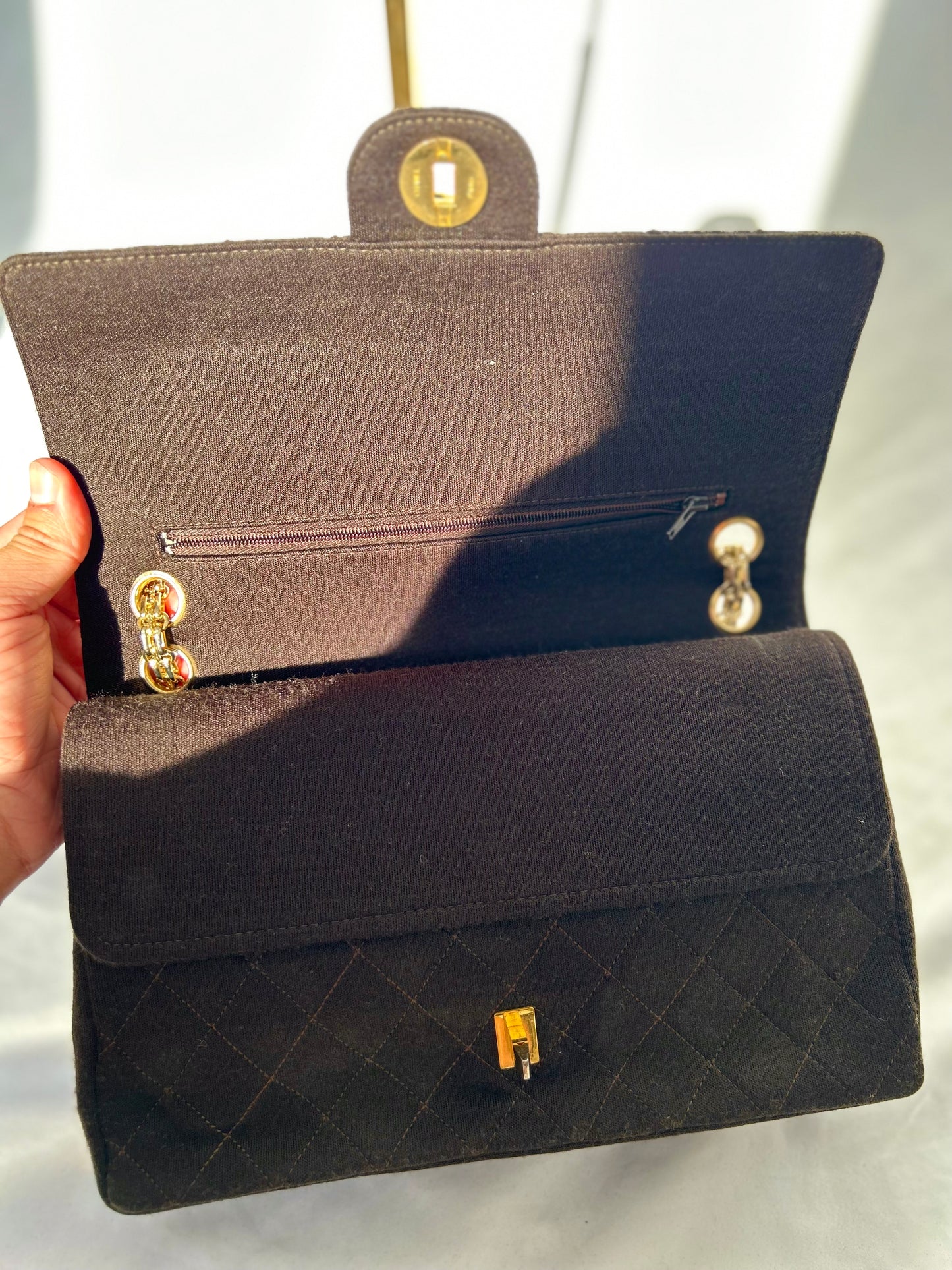 Chocolate Brown Soft Classic Flap