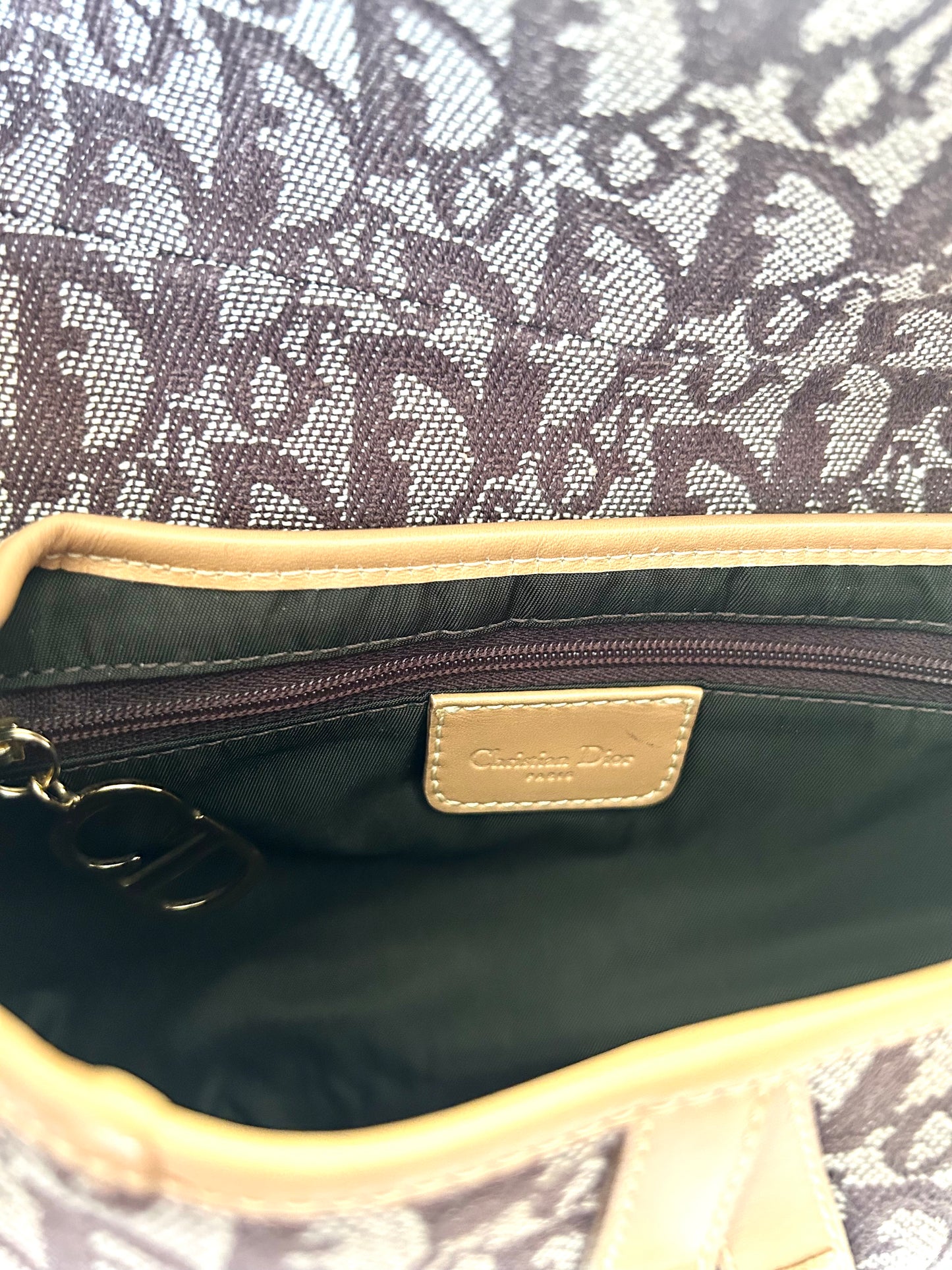 Dior Brown Oblique Monogram Saddle Bag