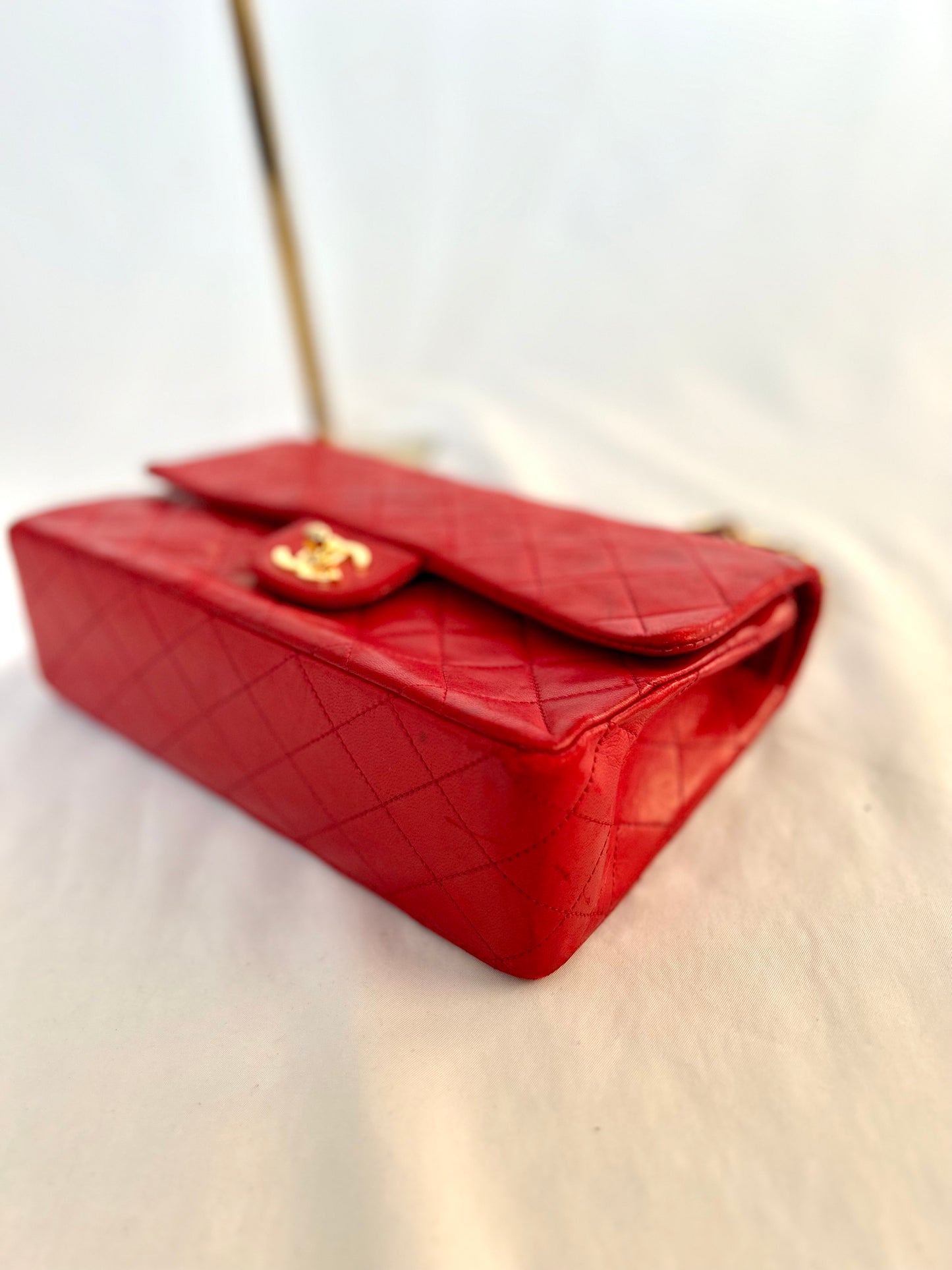 Red Chanel Classic Flap