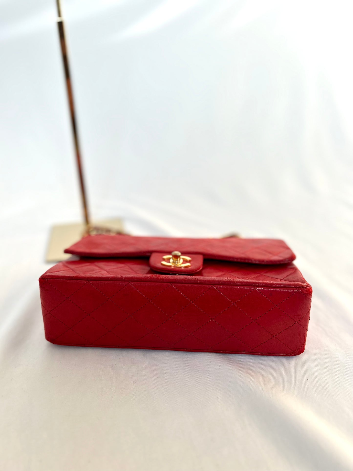 Red Chanel Classic Flap