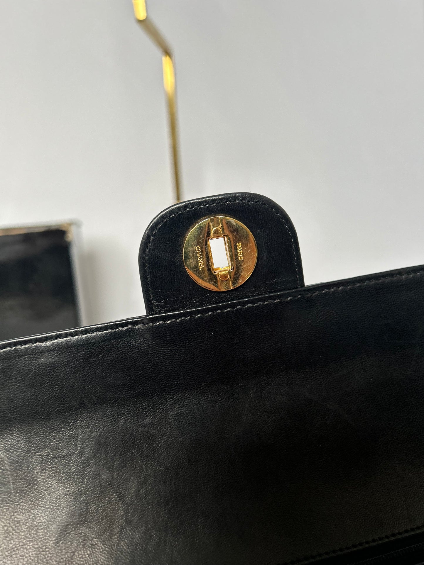 Black Vintage Chanel Lambskin Medium Classic Flap