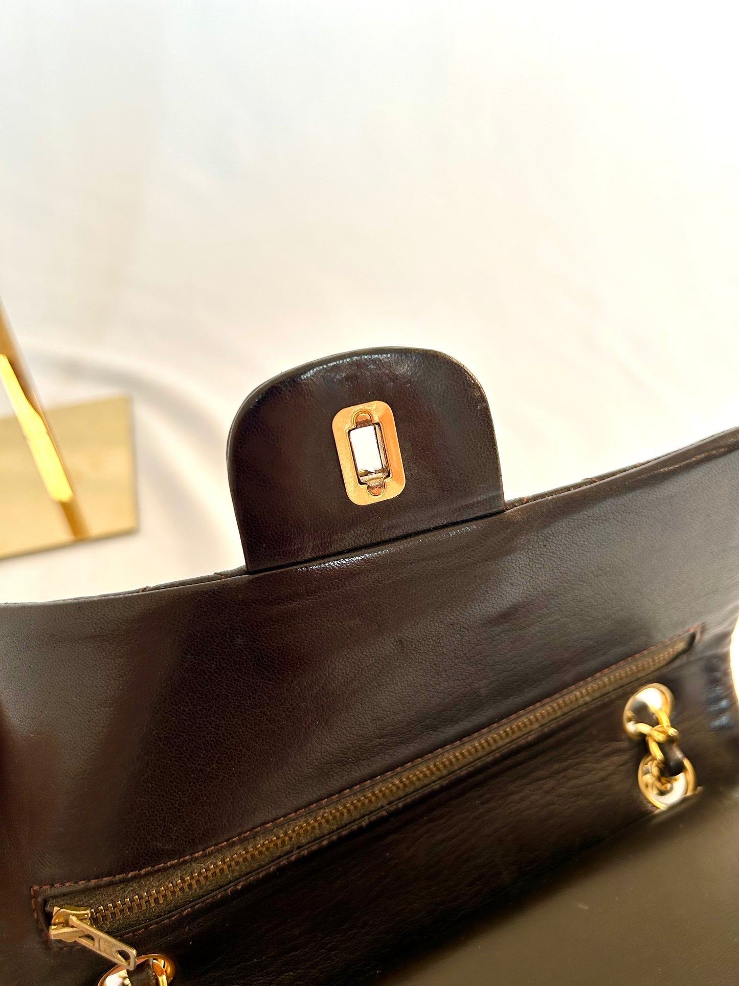Chocolate Brown Chanel Classic Flap