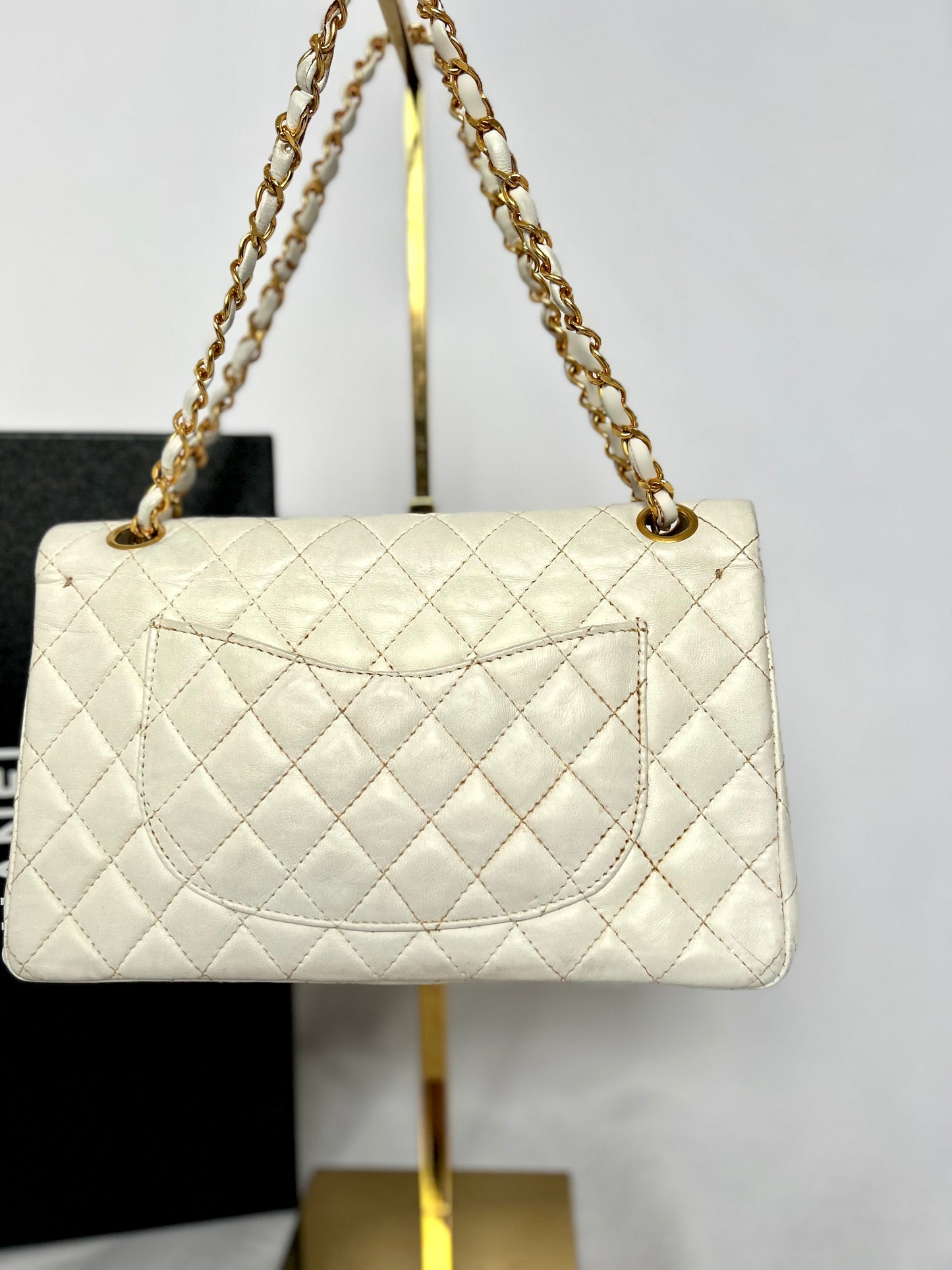 Chanel Vintage White Classic Flap