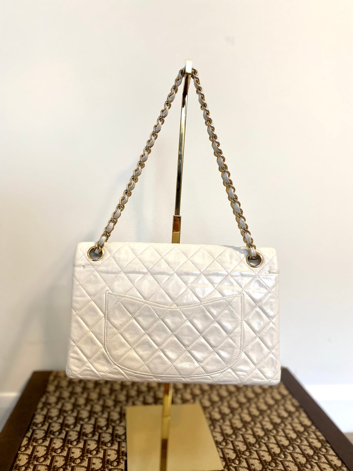 Chanel White Classic Double Flap