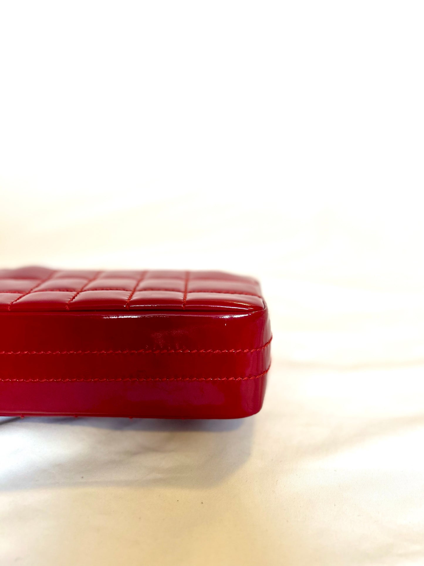Chanel Red Small Chocolate Bar Flap Bag