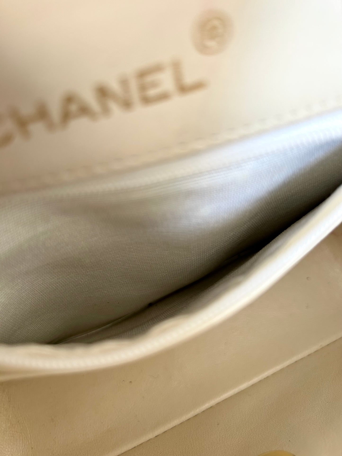 Chanel White Mini Square Flap Bag
