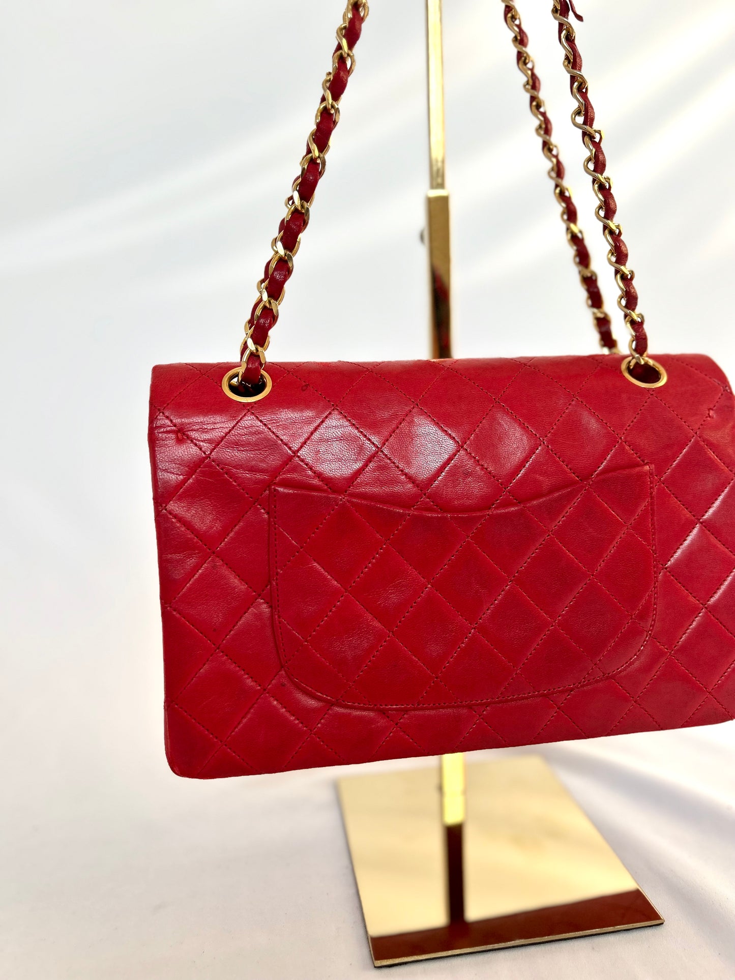 Red Chanel Classic Flap