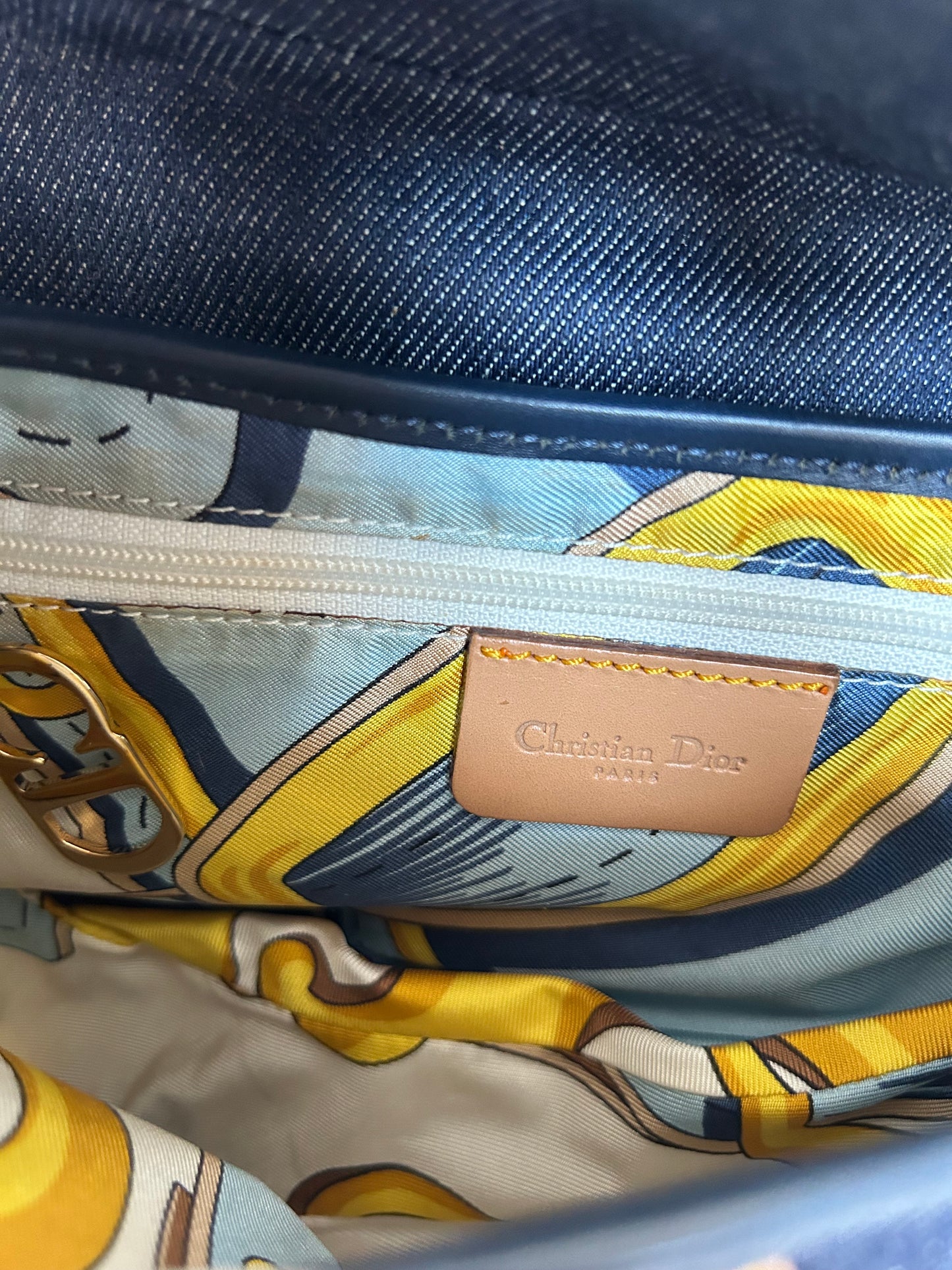 Dior Denim Saddle Bag