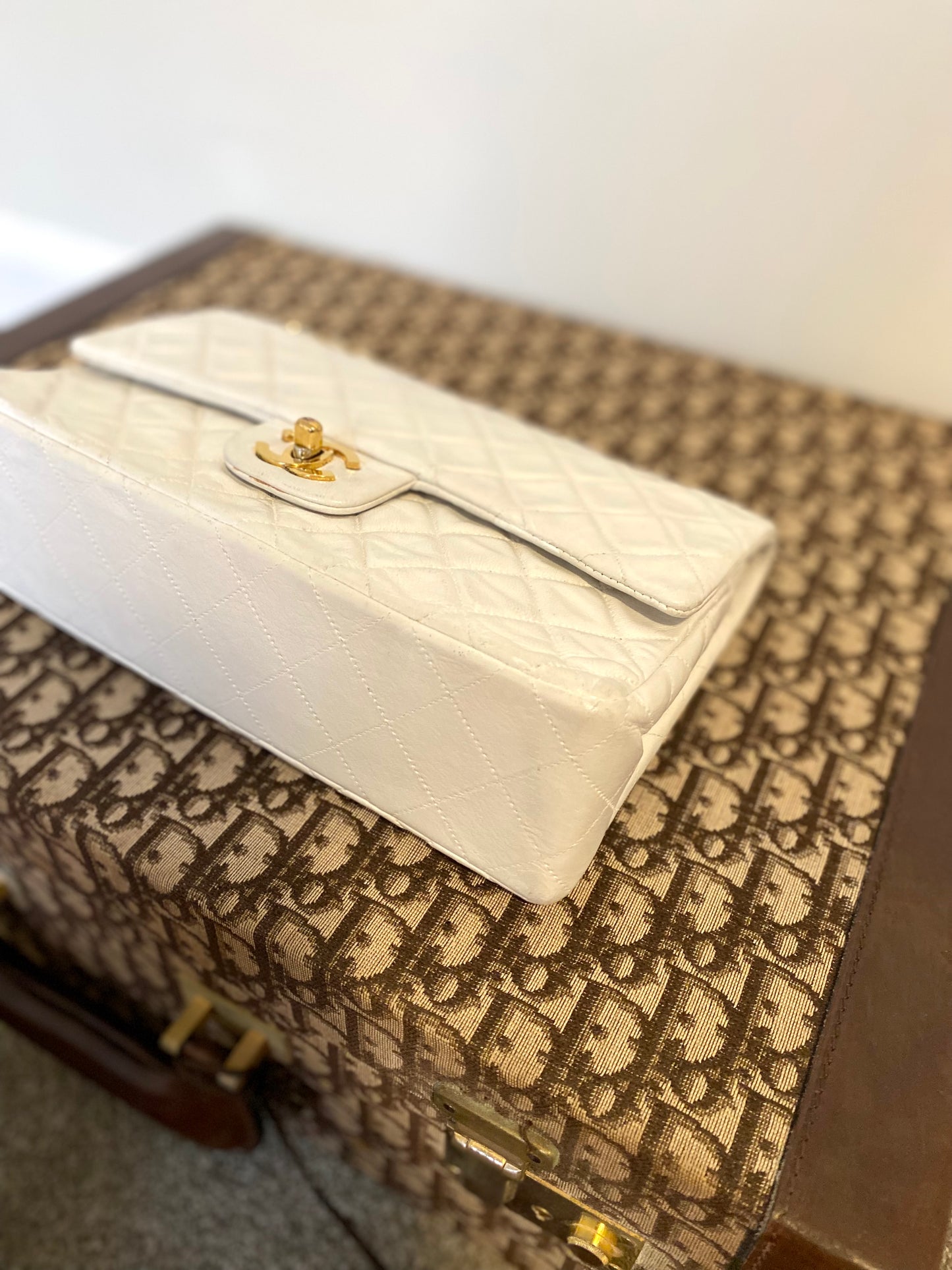 Chanel White Classic Double Flap