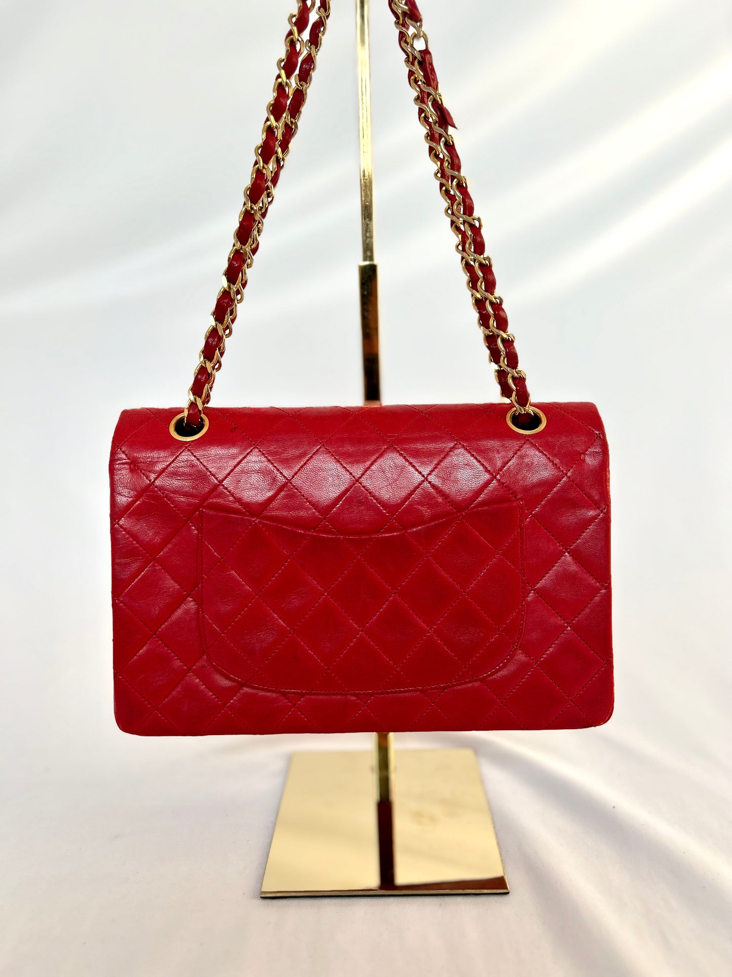 Red Chanel Classic Flap