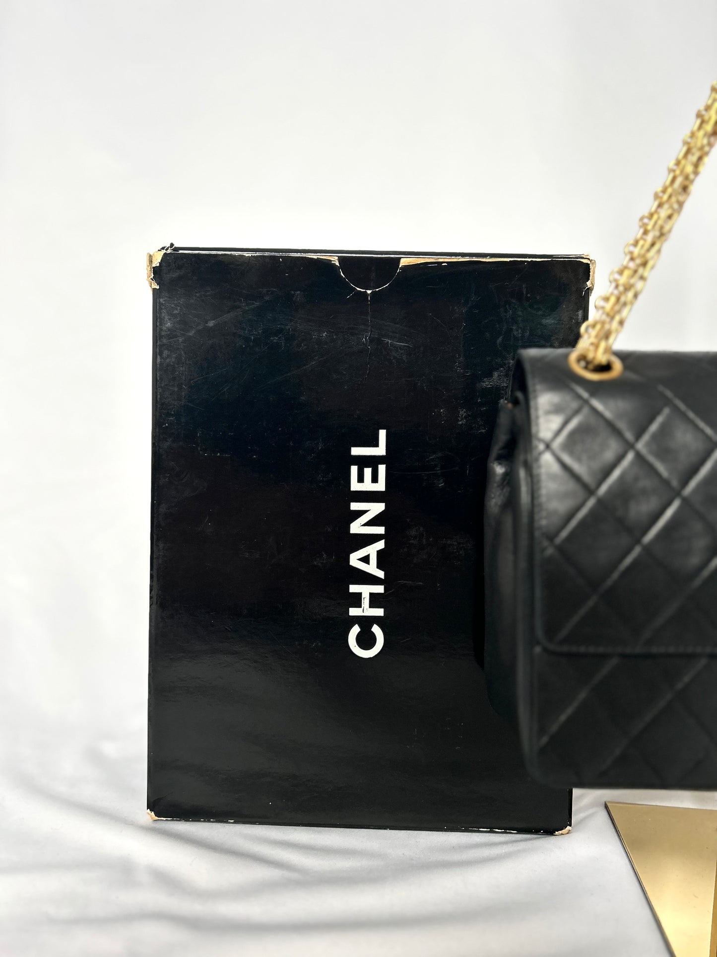 Black Vintage Chanel Lambskin Medium Classic Flap