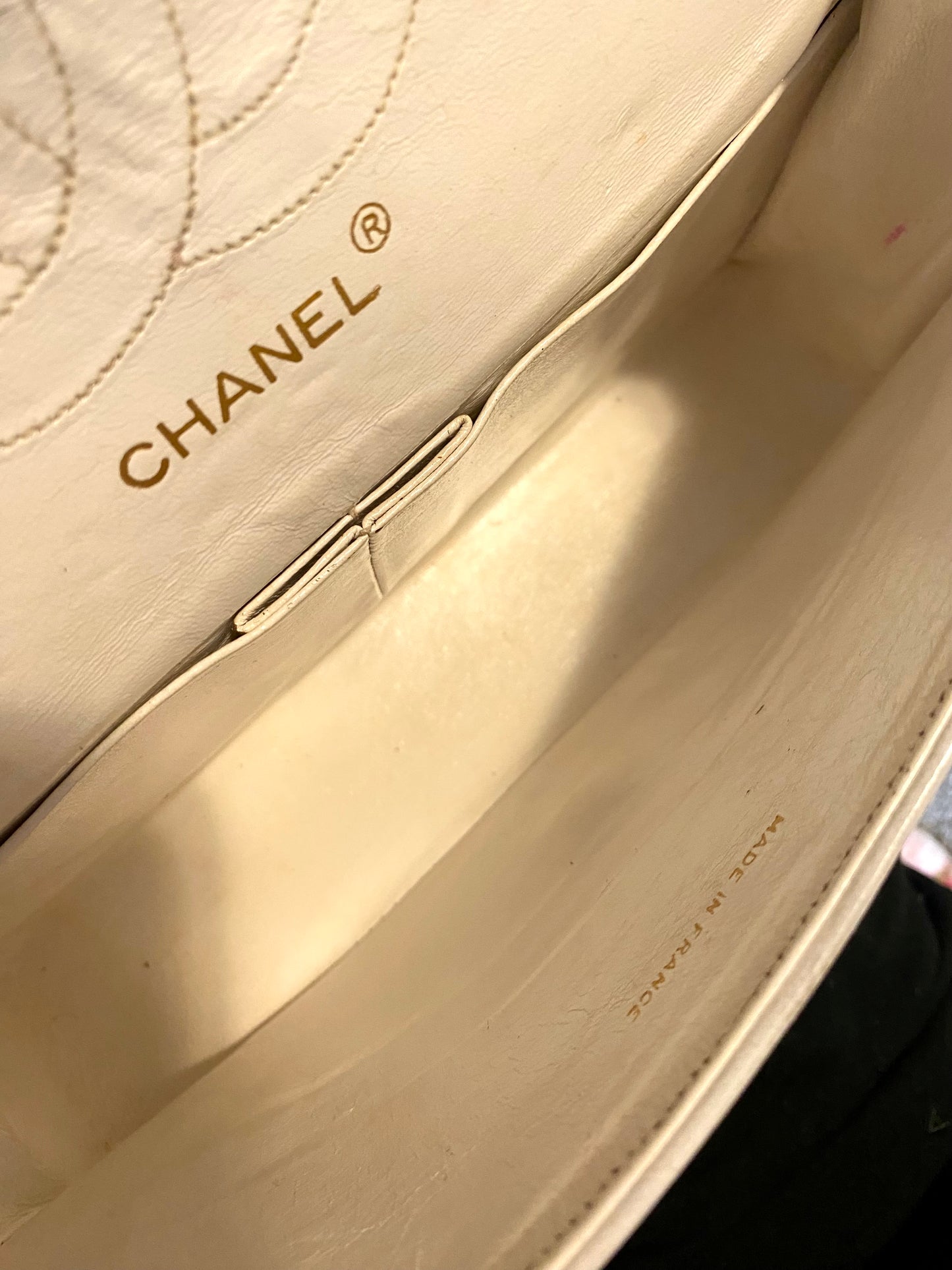Chanel White Classic Double Flap
