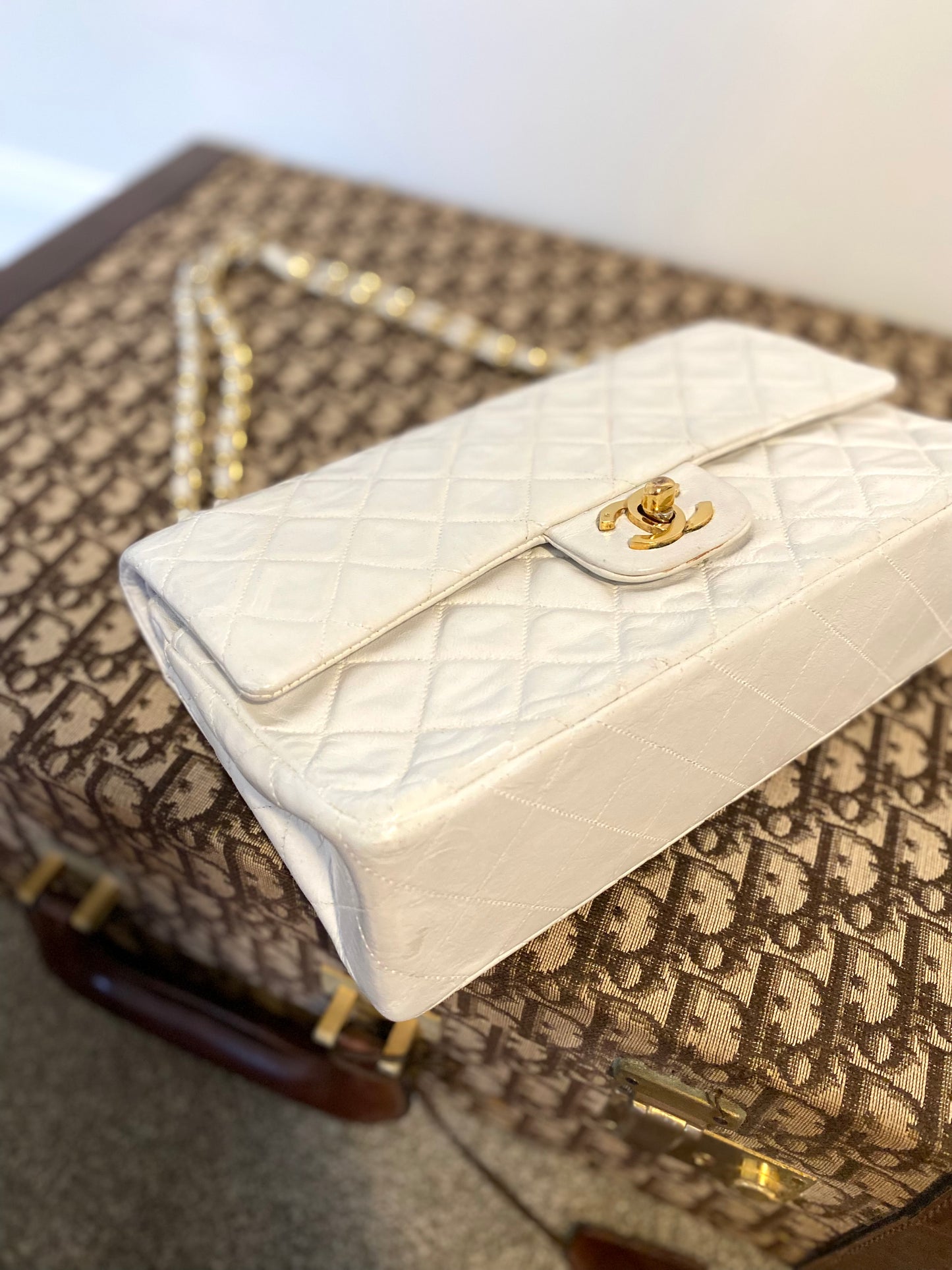 Chanel White Classic Double Flap