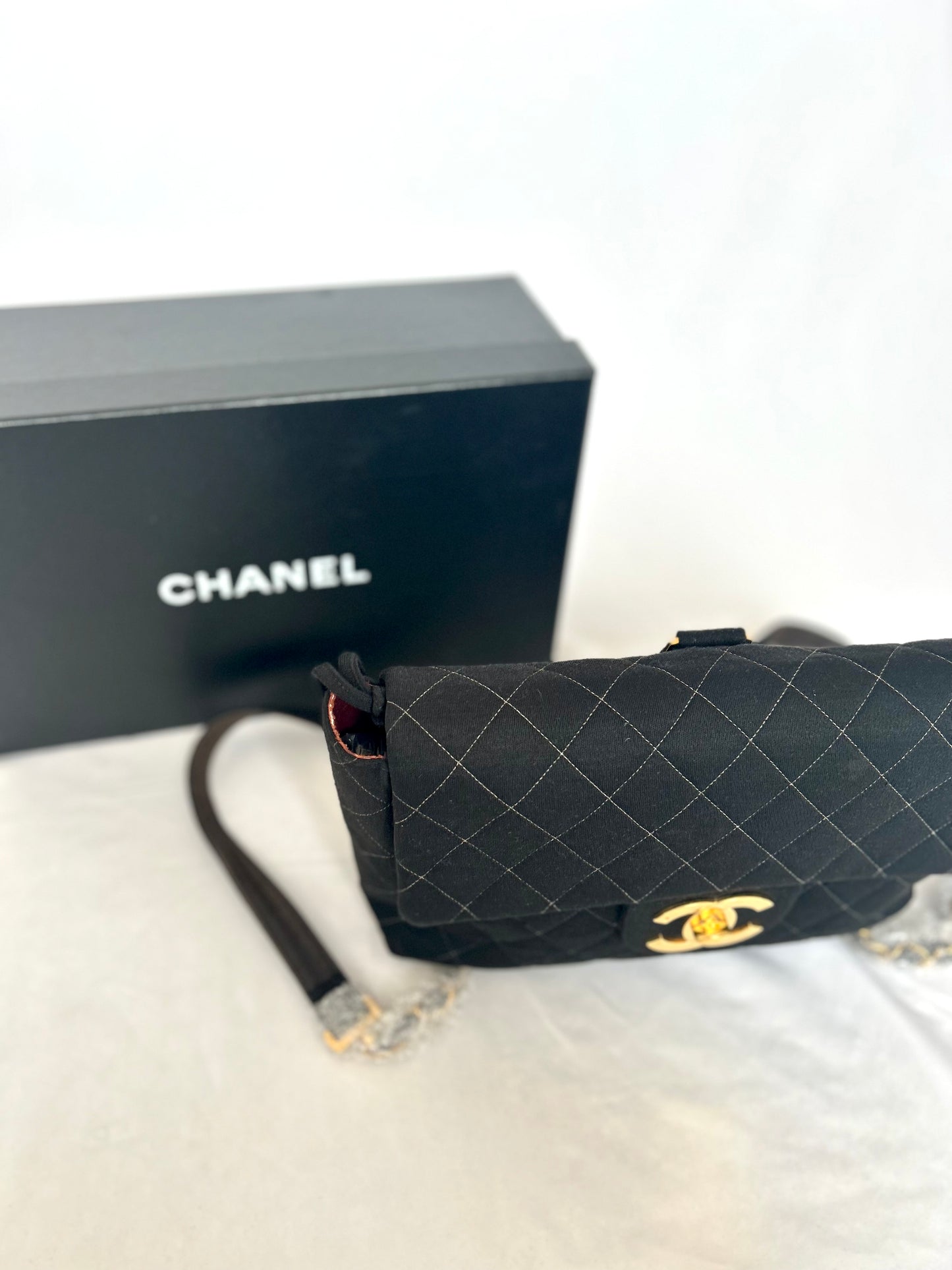 Chanel Black Jersey Backpack