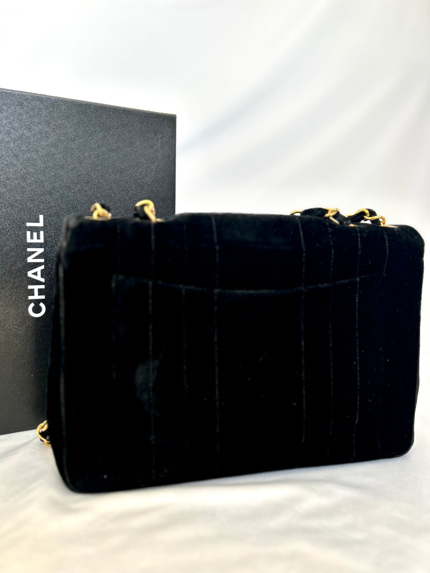 Chanel Velvet Velour Classic Jumbo 1994-1996