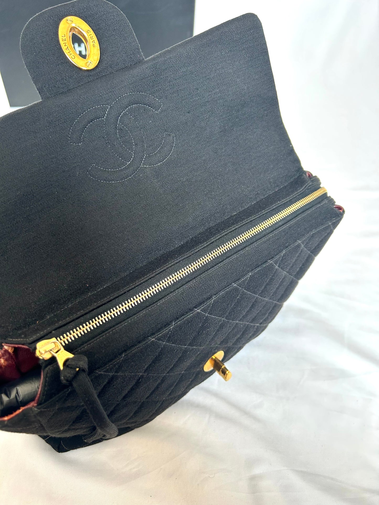 Chanel Black Jersey Backpack