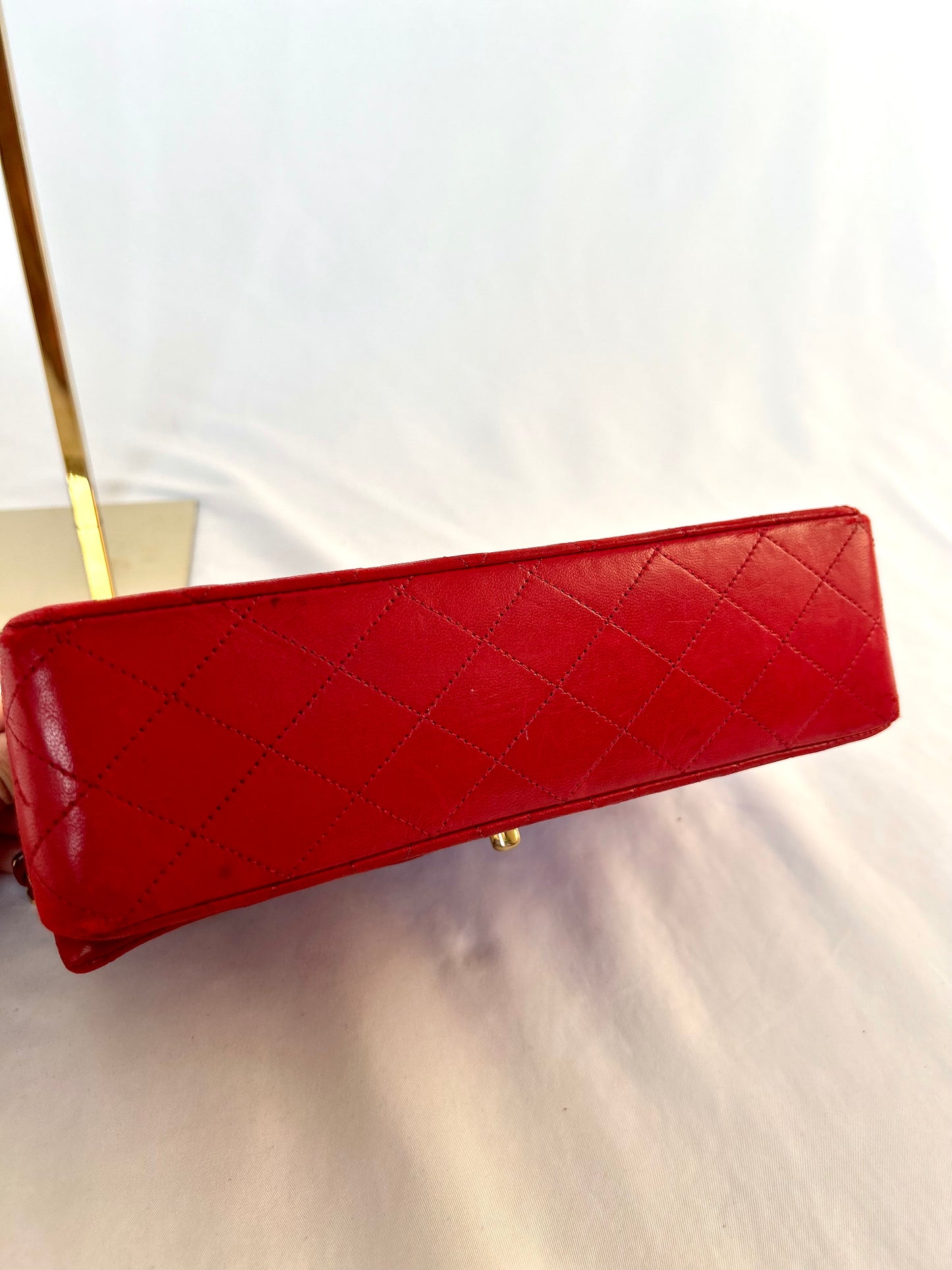Red Chanel Classic Flap
