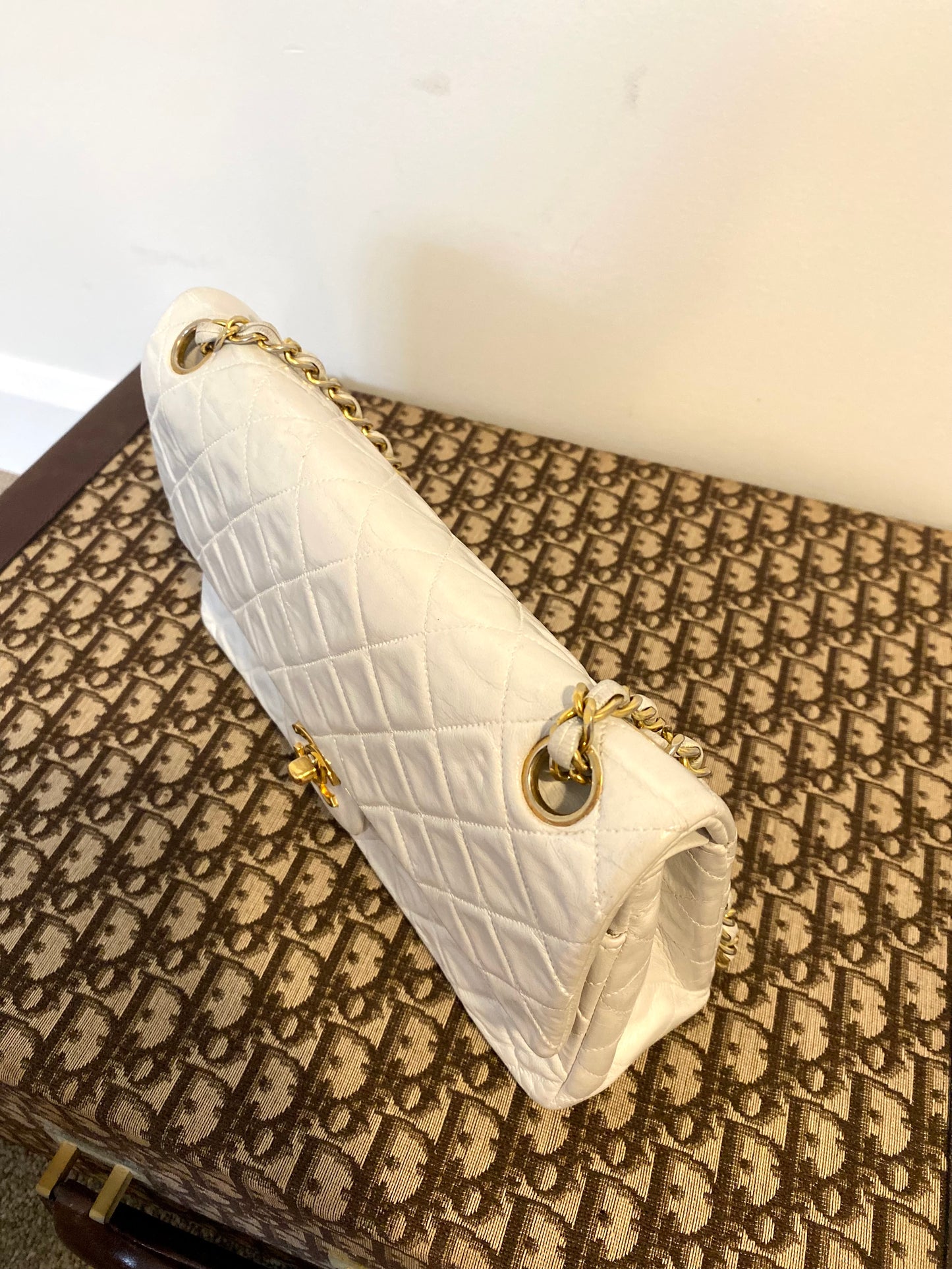 Chanel White Classic Double Flap