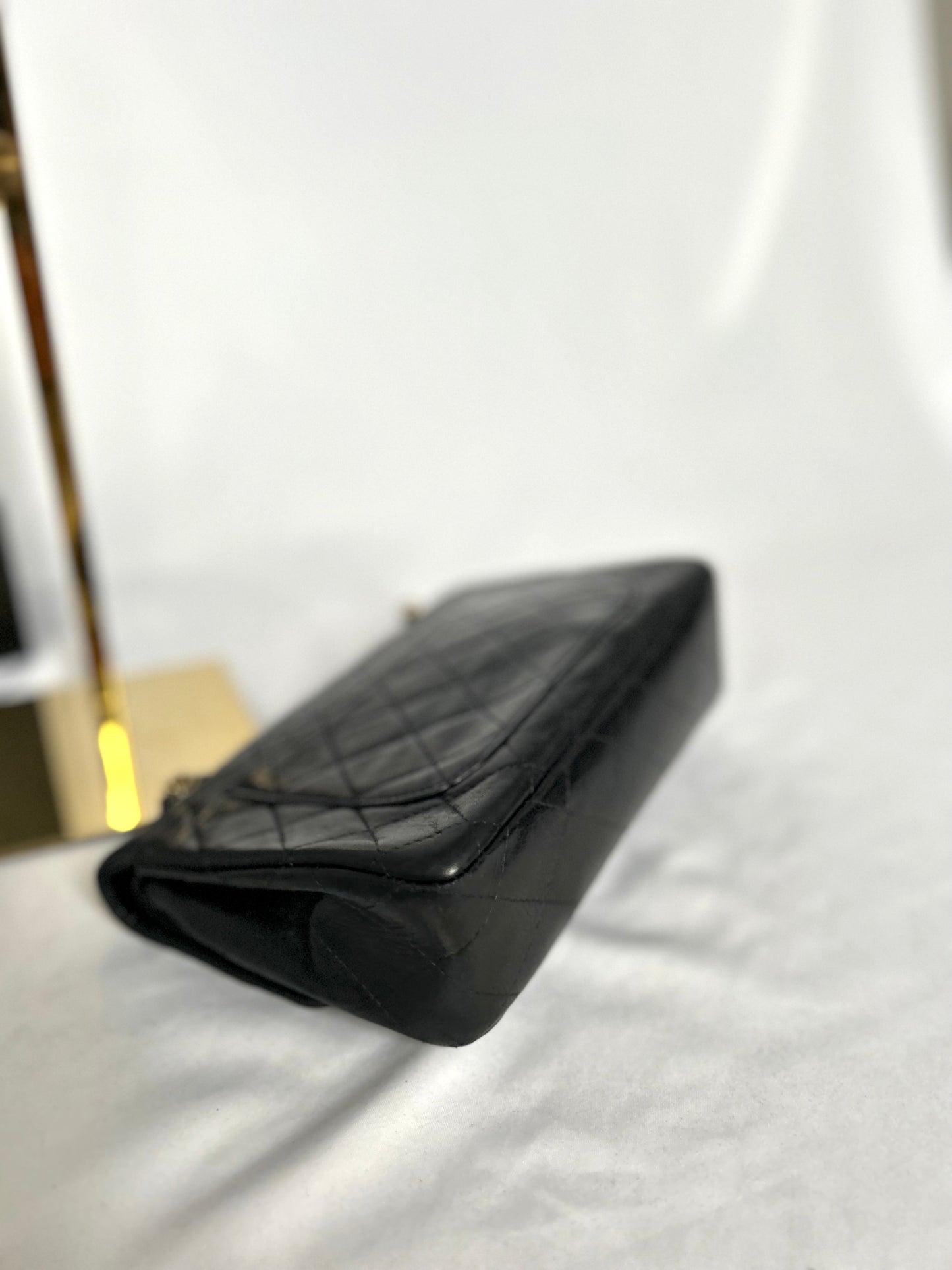 Black Small Vintage Lambskin Chanel Classic Flap
