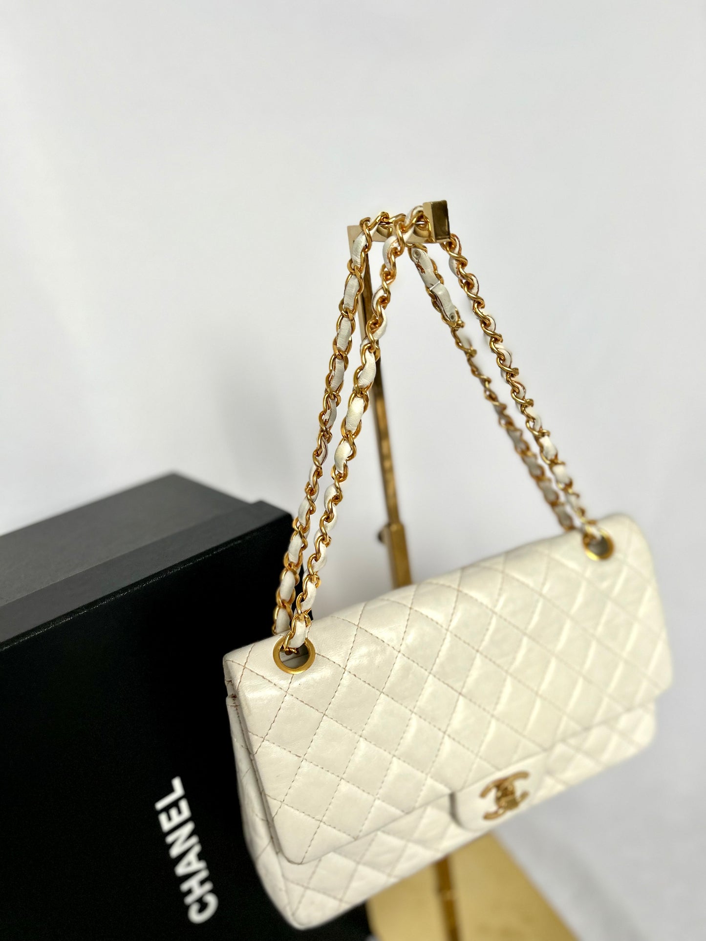 Chanel Vintage White Classic Flap