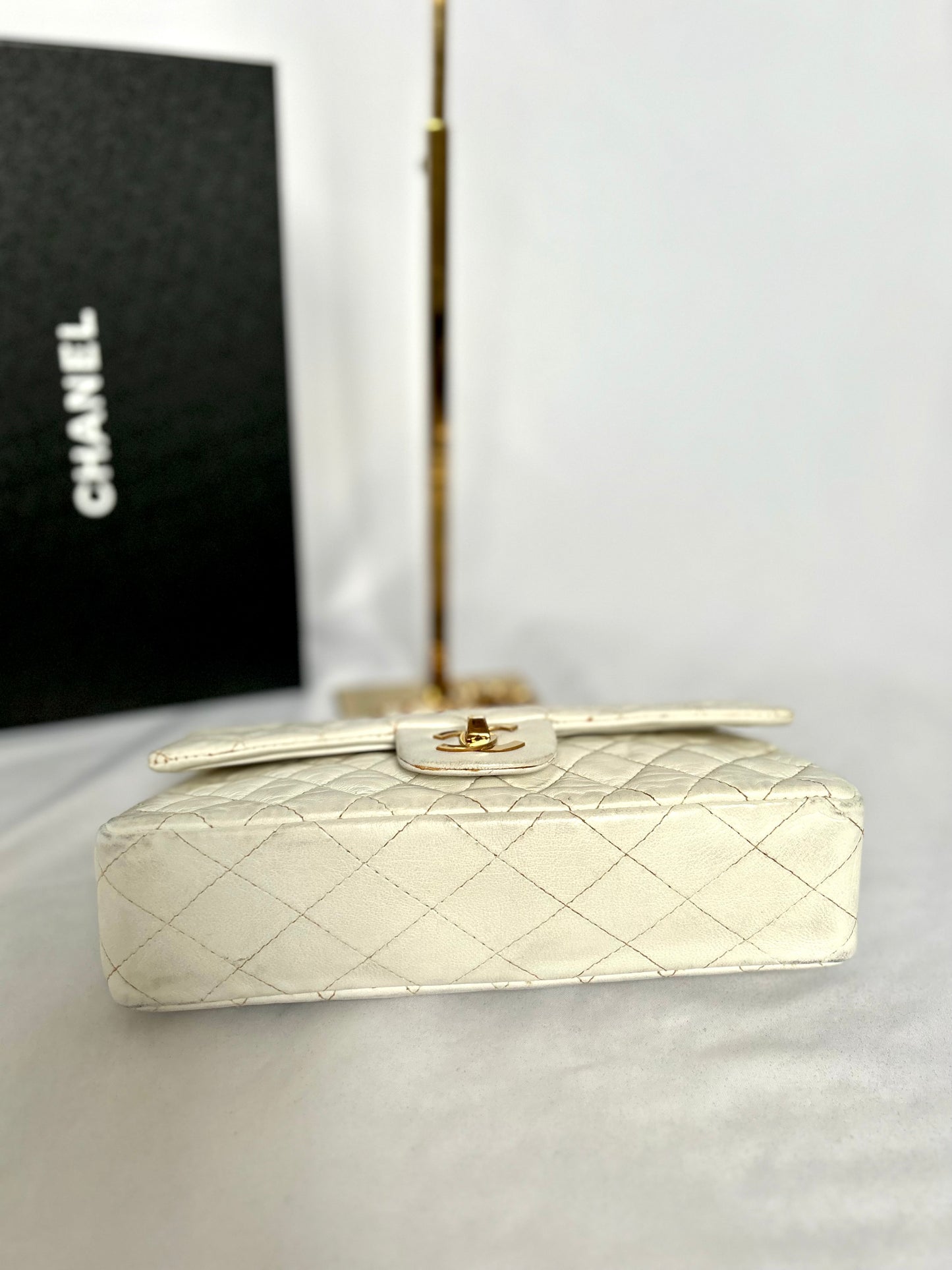 Chanel Vintage White Classic Flap