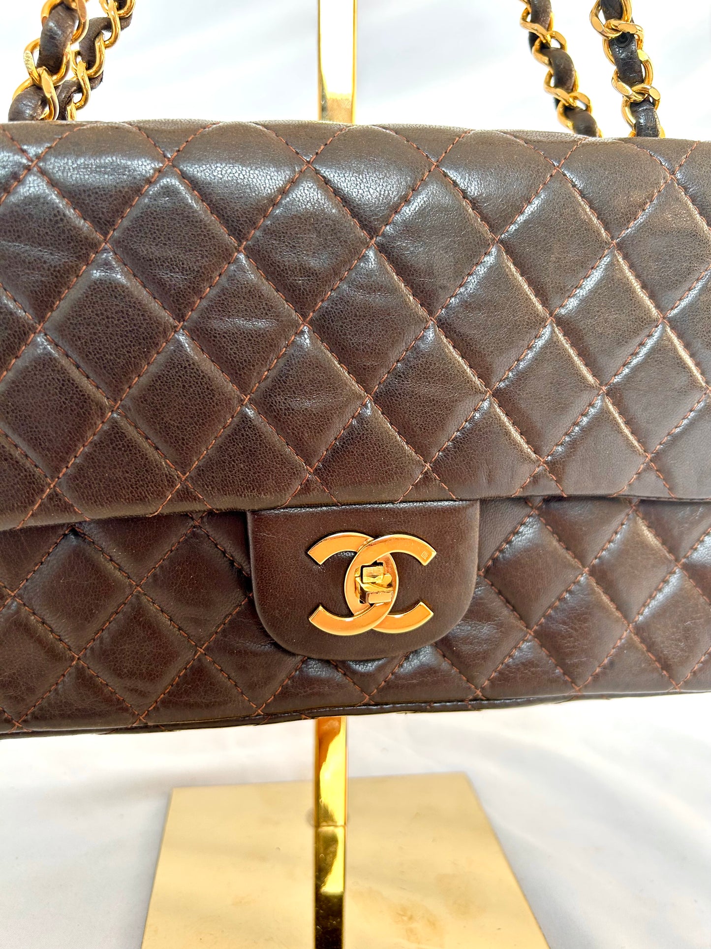 Chocolate Brown Chanel Classic Flap