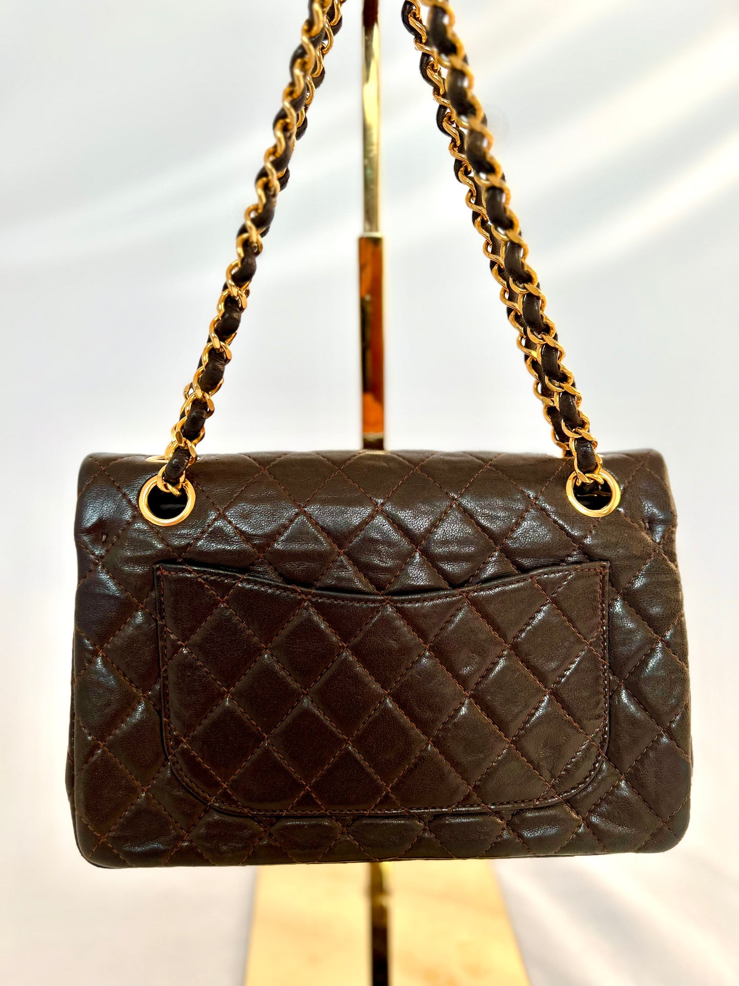 Chocolate Brown Chanel Classic Flap