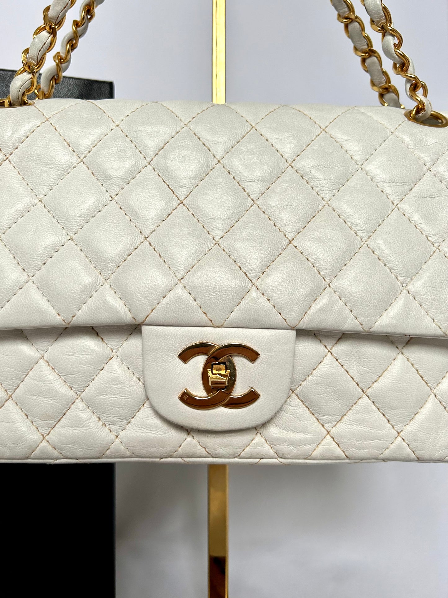 Chanel Vintage White Classic Flap
