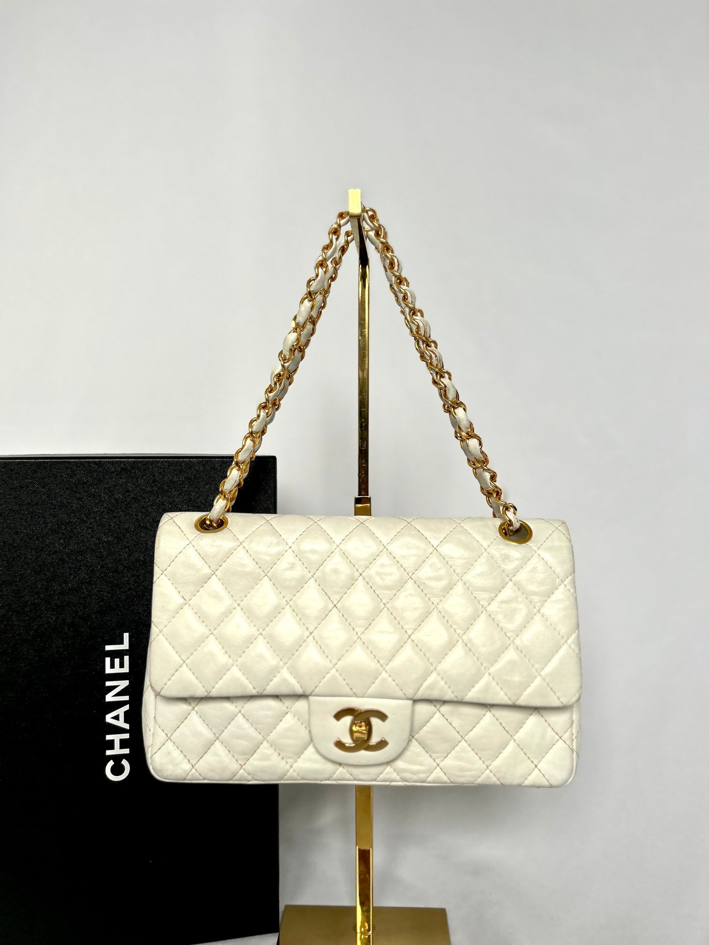 Chanel Vintage White Classic Flap