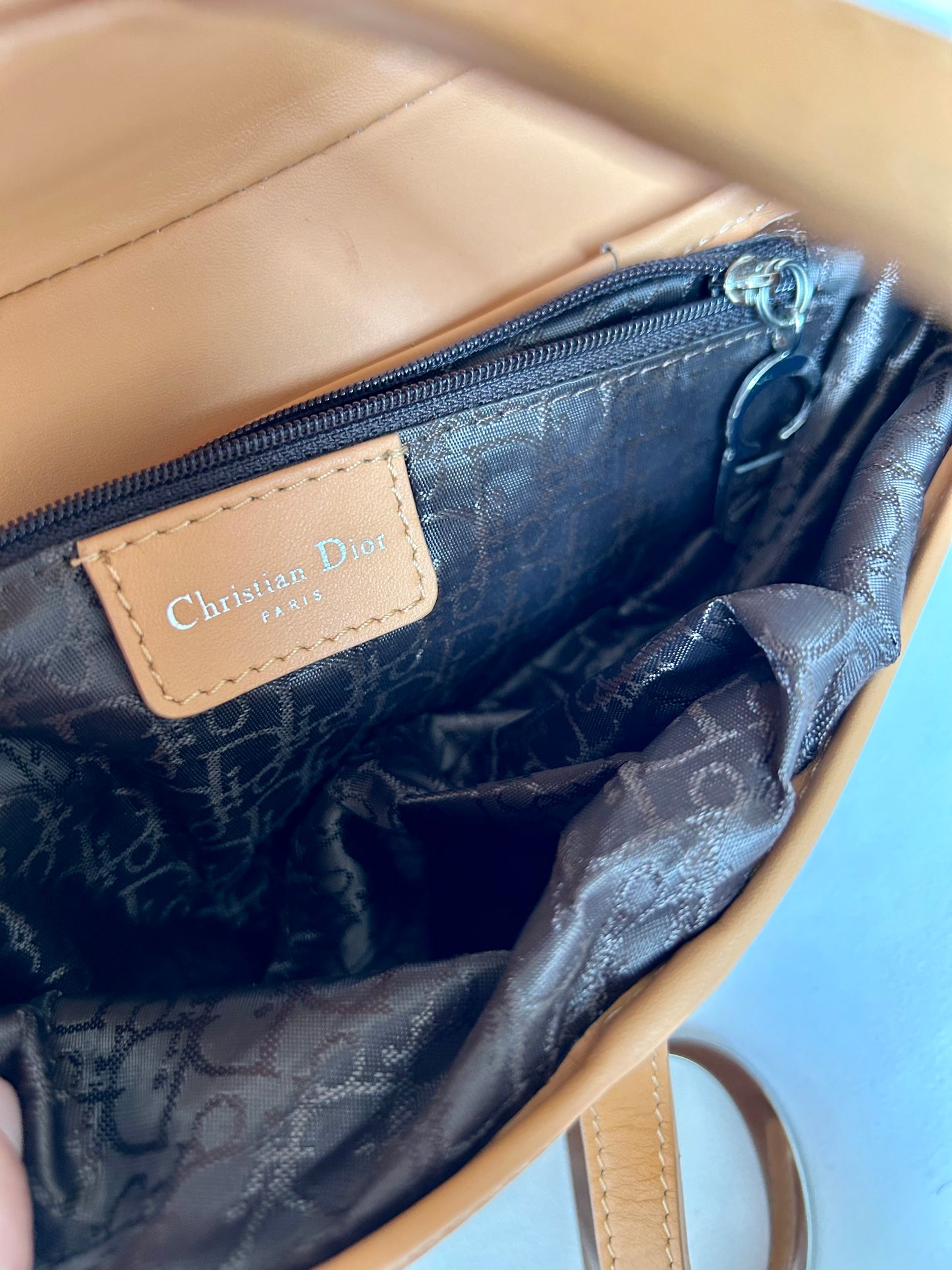 Dior Lamb Shearling Saddle Bag 2005 Flight Collection